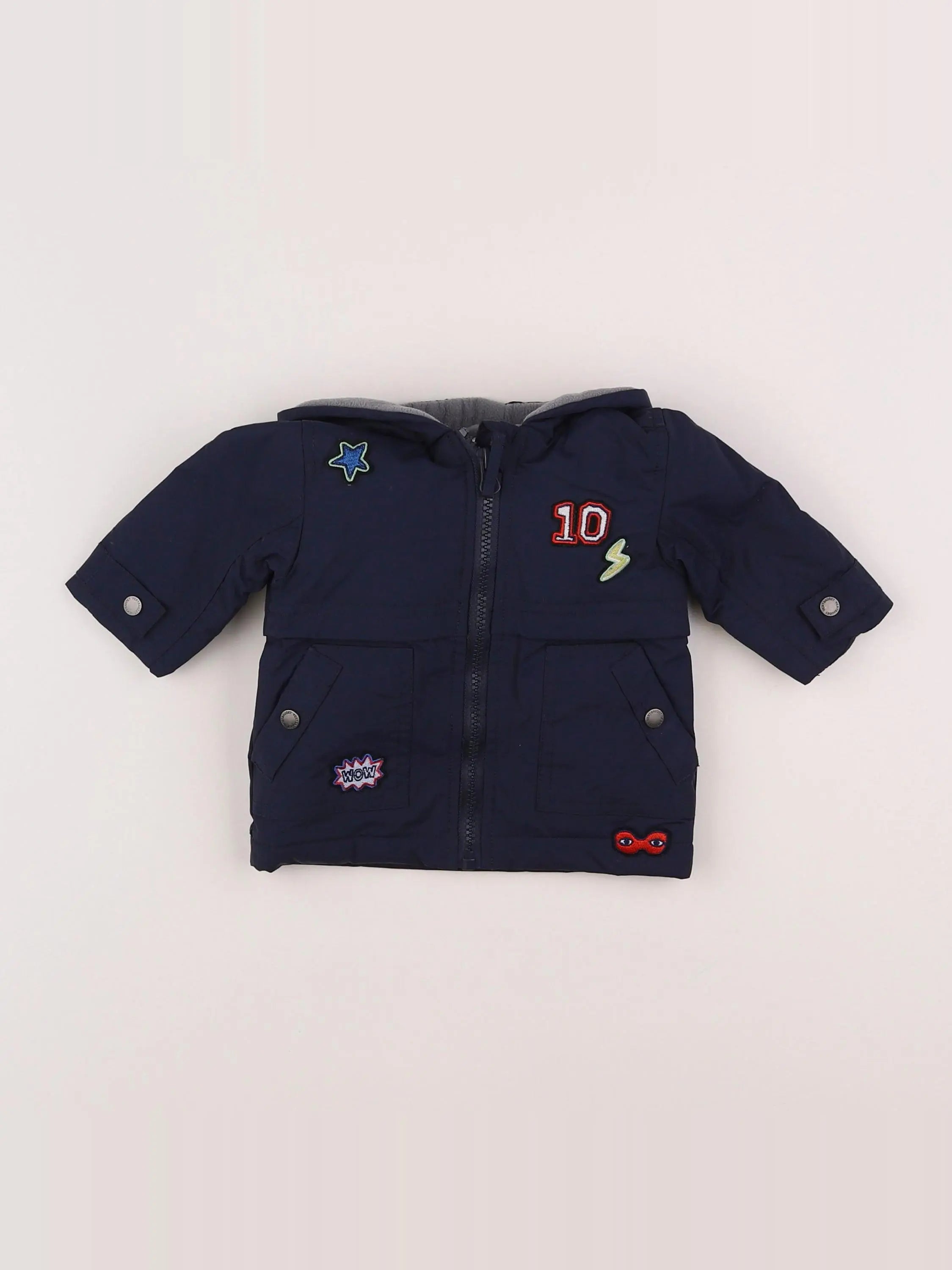 Vertbaudet - parka bleu - 3 mois