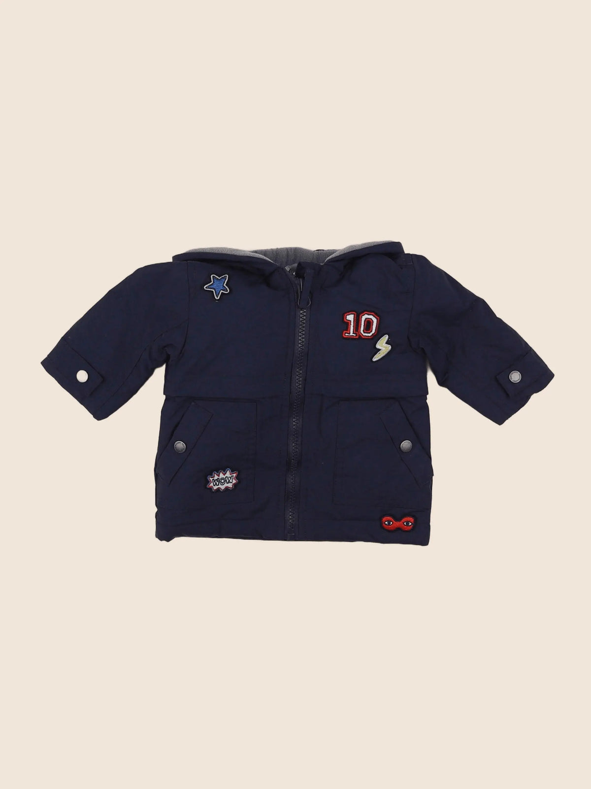 Vertbaudet - parka bleu - 3 mois