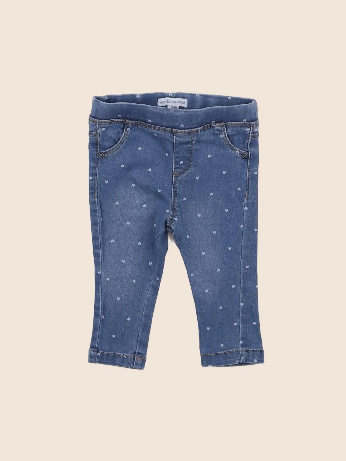 Vertbaudet - jegging bleu - 6 mois