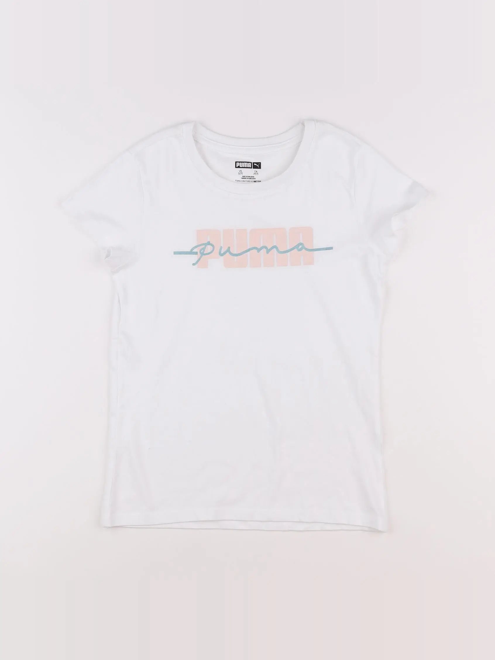 Puma - tee-shirt blanc - 7 ans