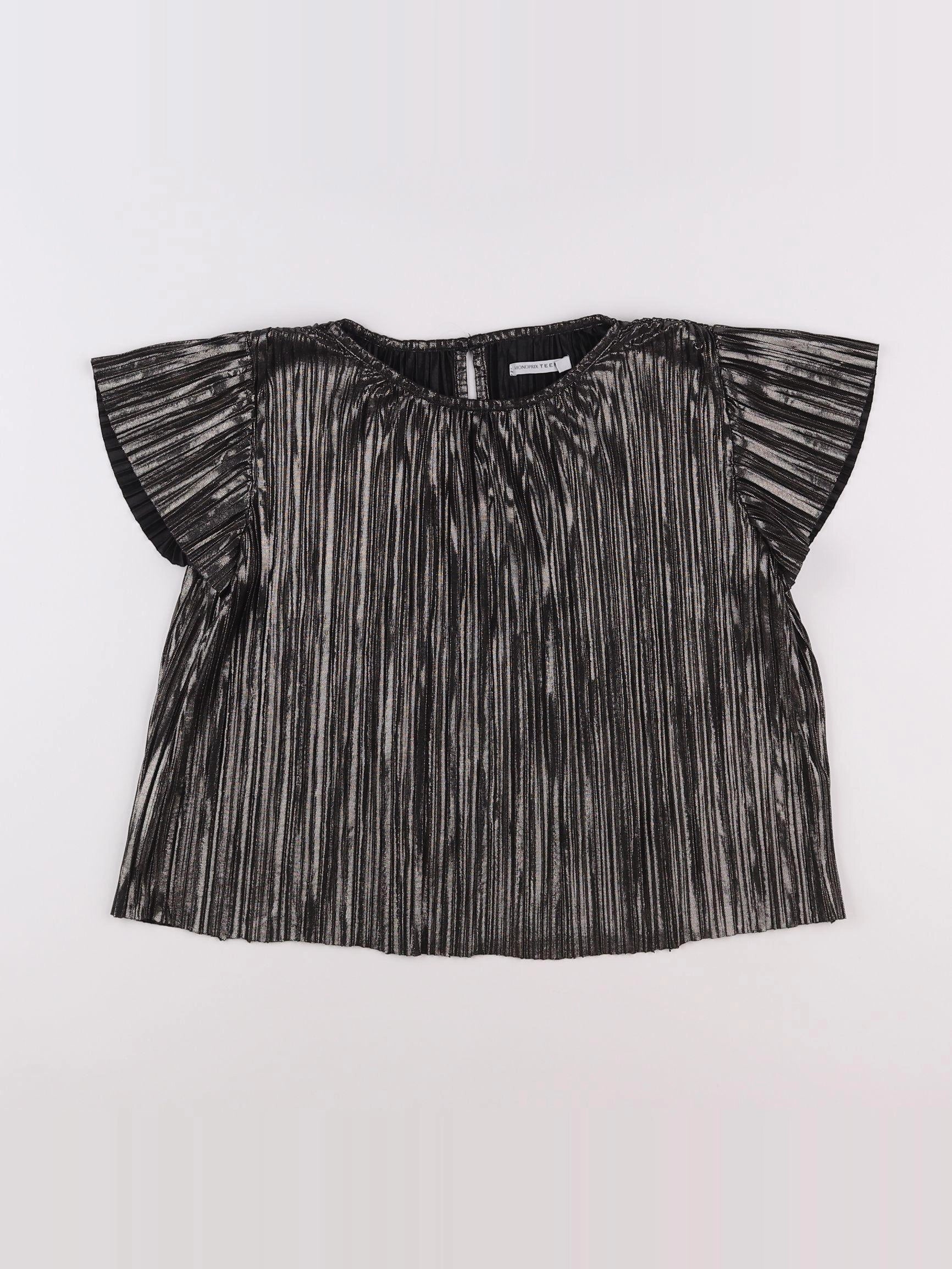 Monoprix - blouse noir, or - 10 ans