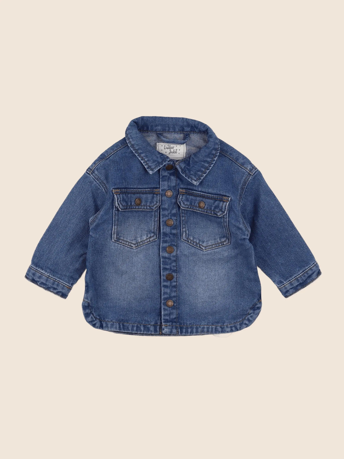 Vertbaudet - chemise bleu - 12 mois