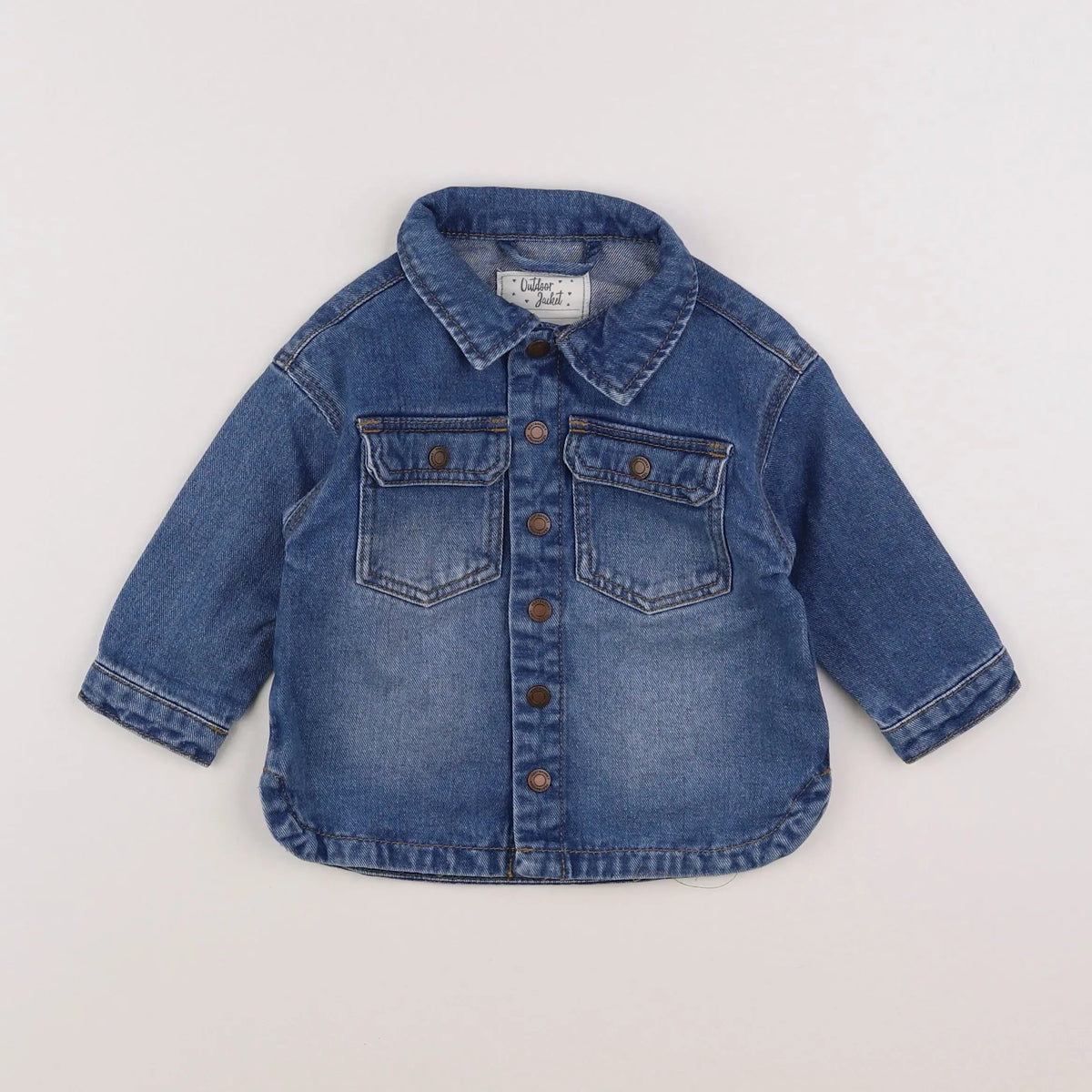 Vertbaudet - chemise bleu - 12 mois