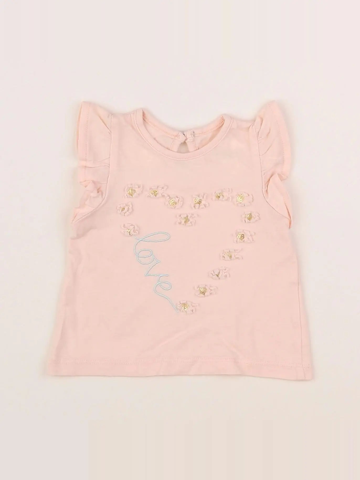 Vertbaudet - tee-shirt rose - 3 mois