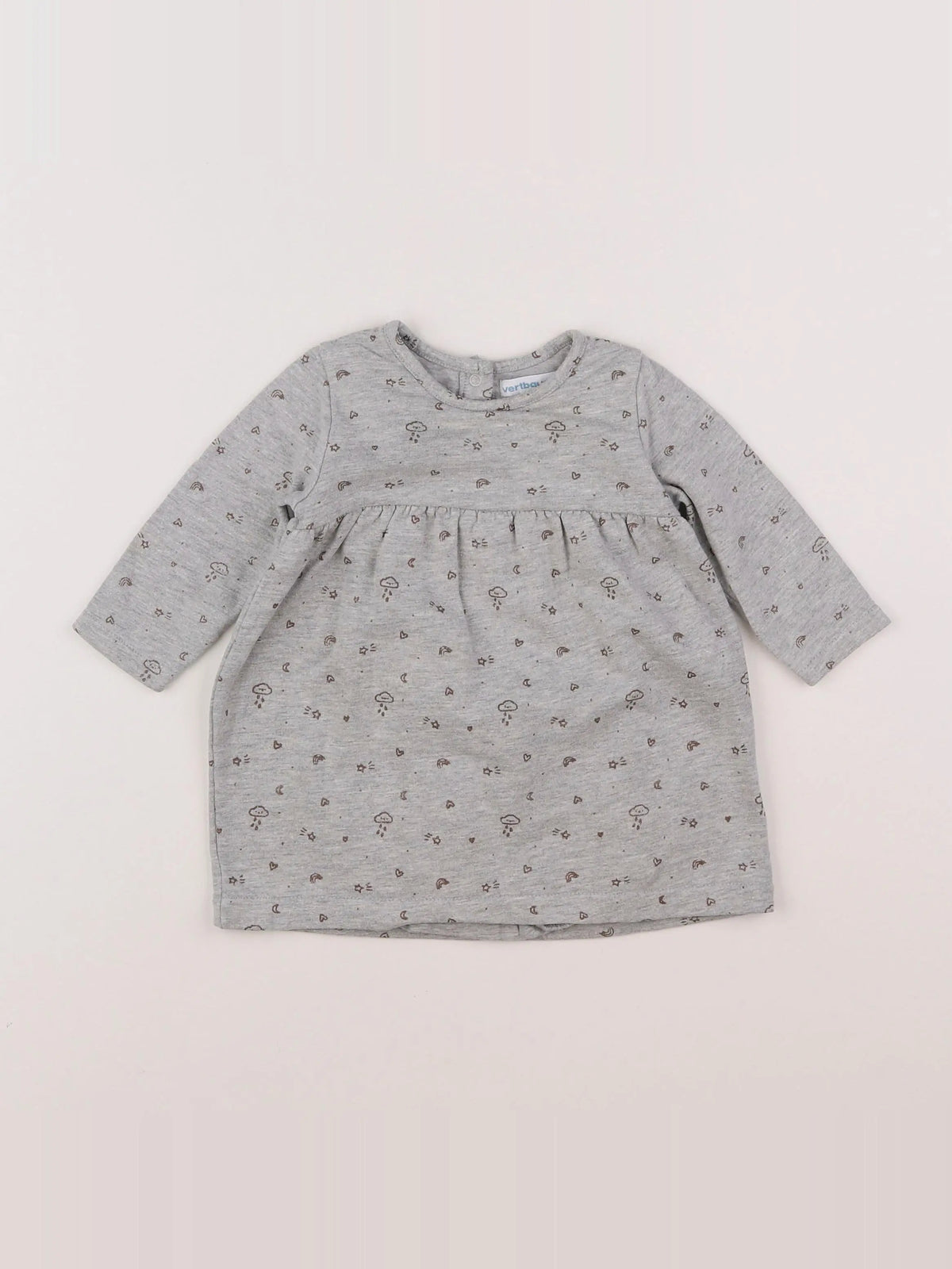 Vertbaudet - robe gris - 9 mois
