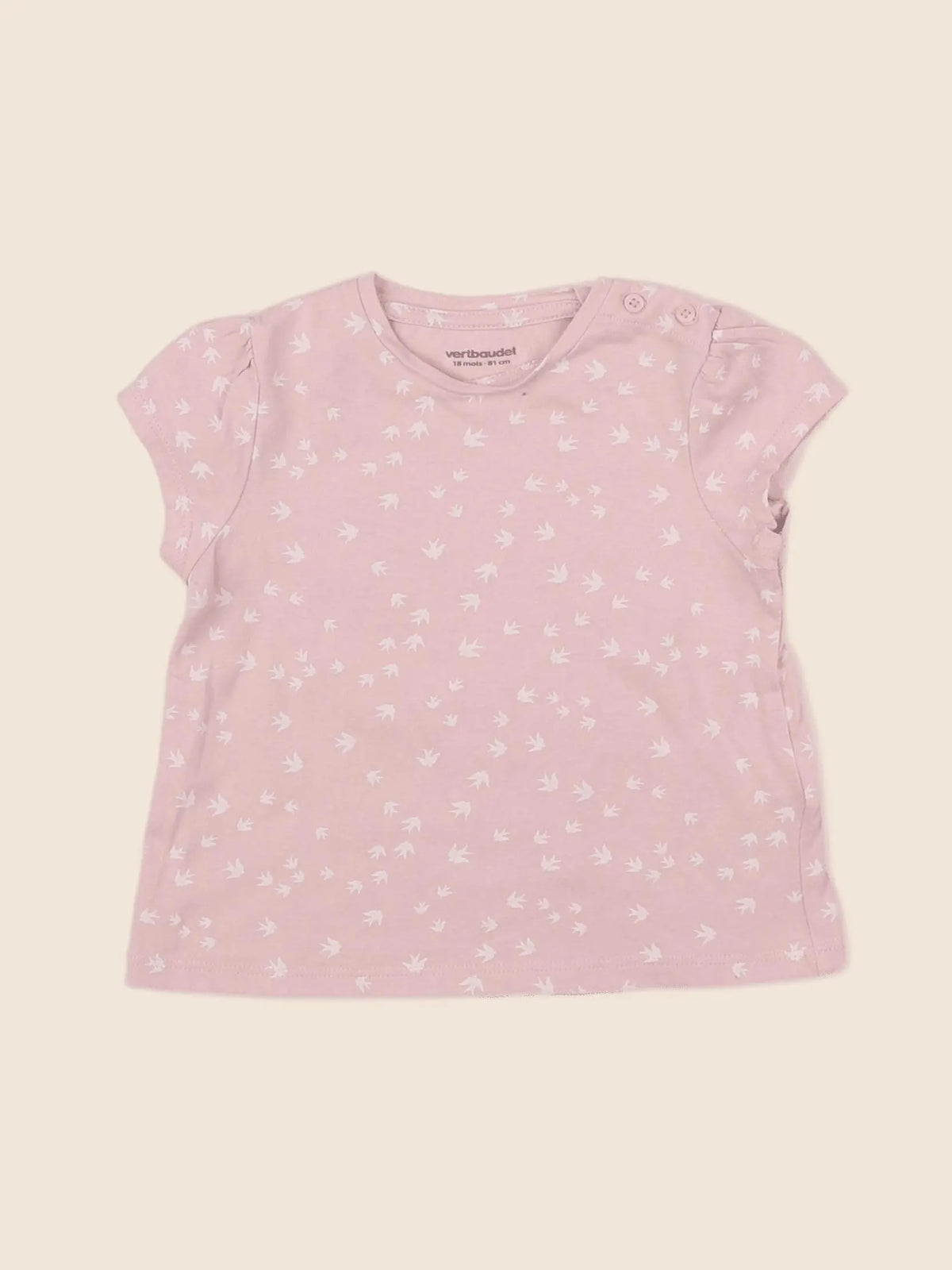 Vertbaudet - tee-shirt rose - 18 mois