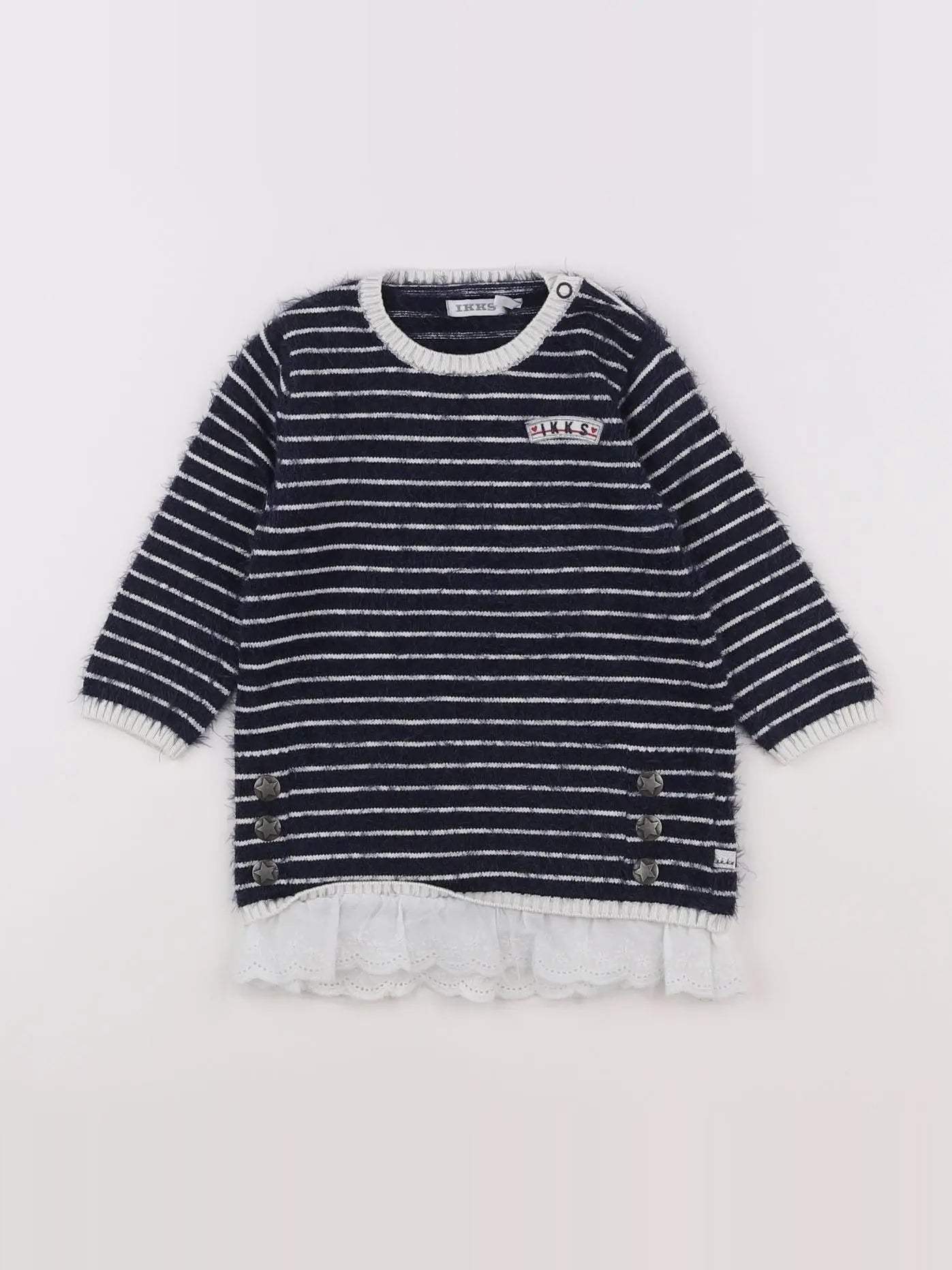 IKKS - robe bleu, blanc - 12 mois