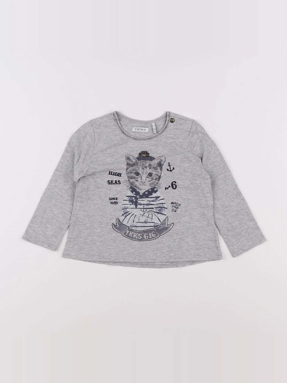 IKKS - tee-shirt gris - 18 mois