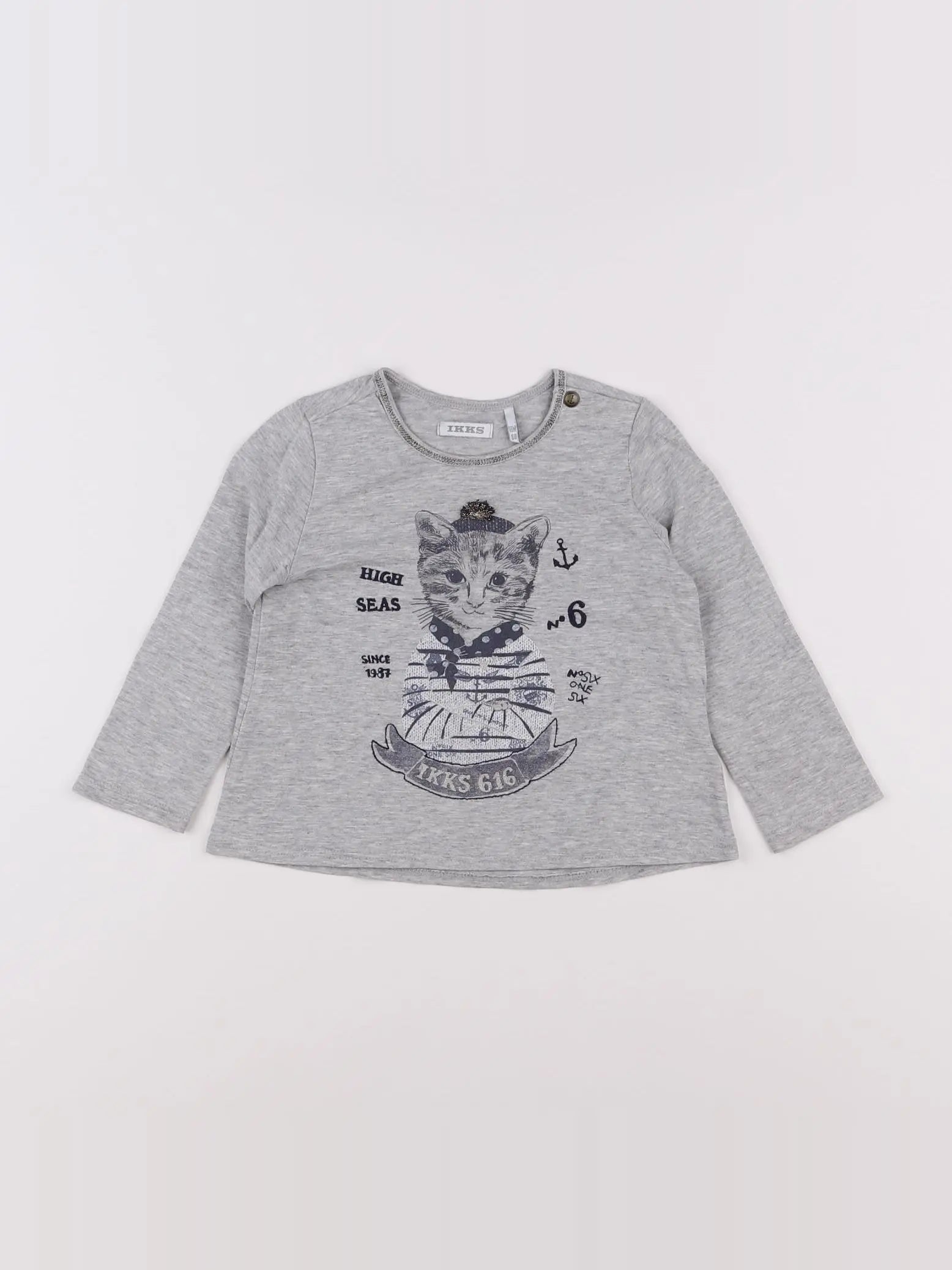 IKKS - tee-shirt gris - 18 mois