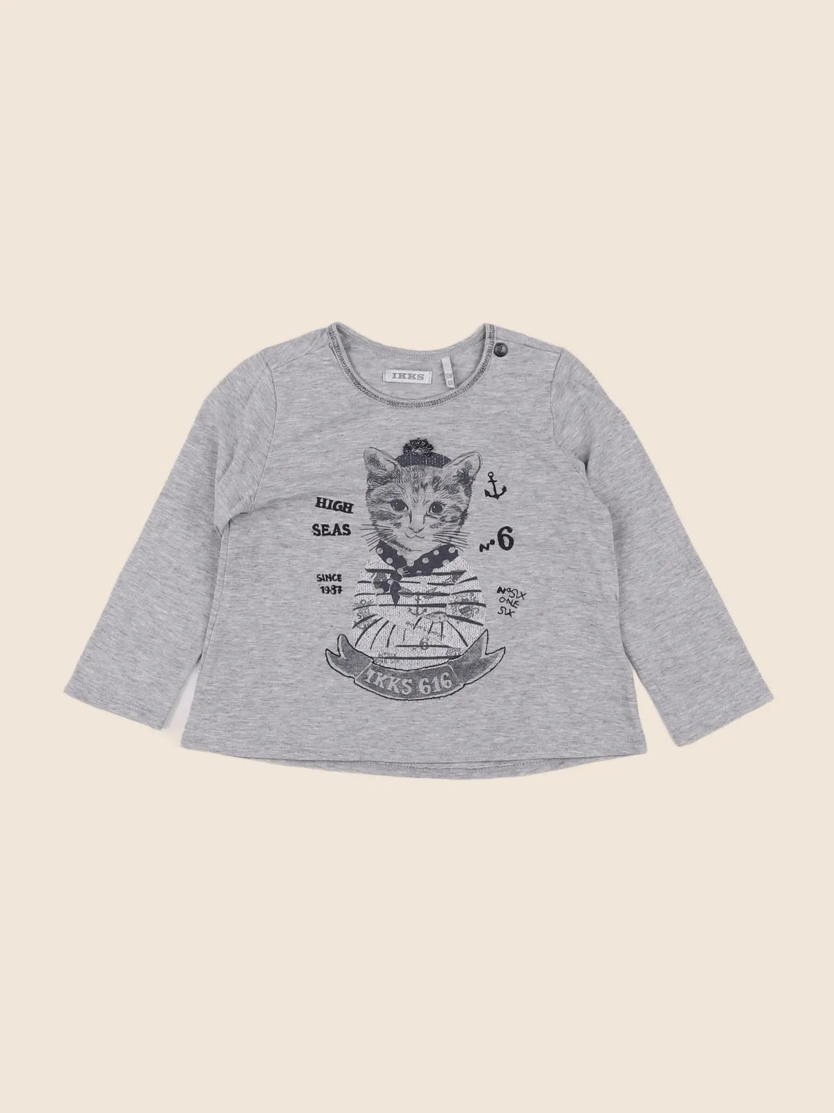 IKKS - tee-shirt gris - 18 mois