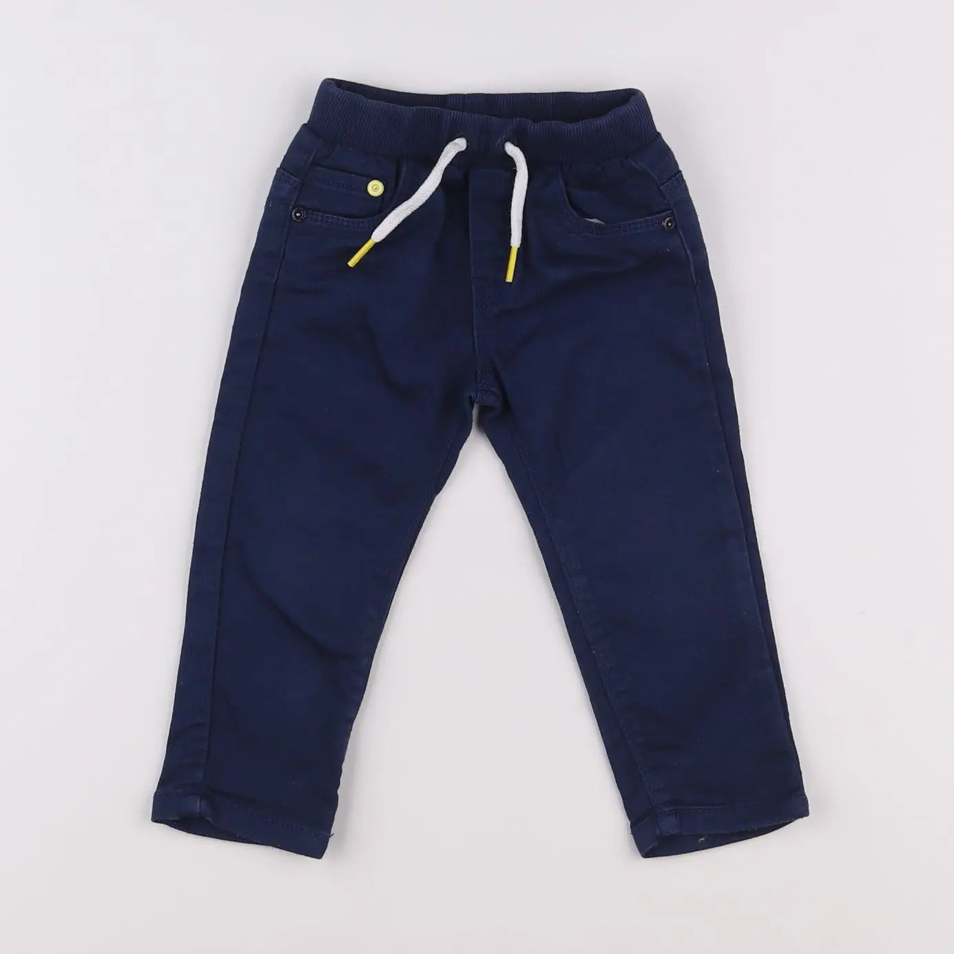 Vertbaudet - pantalon bleu - 12 mois