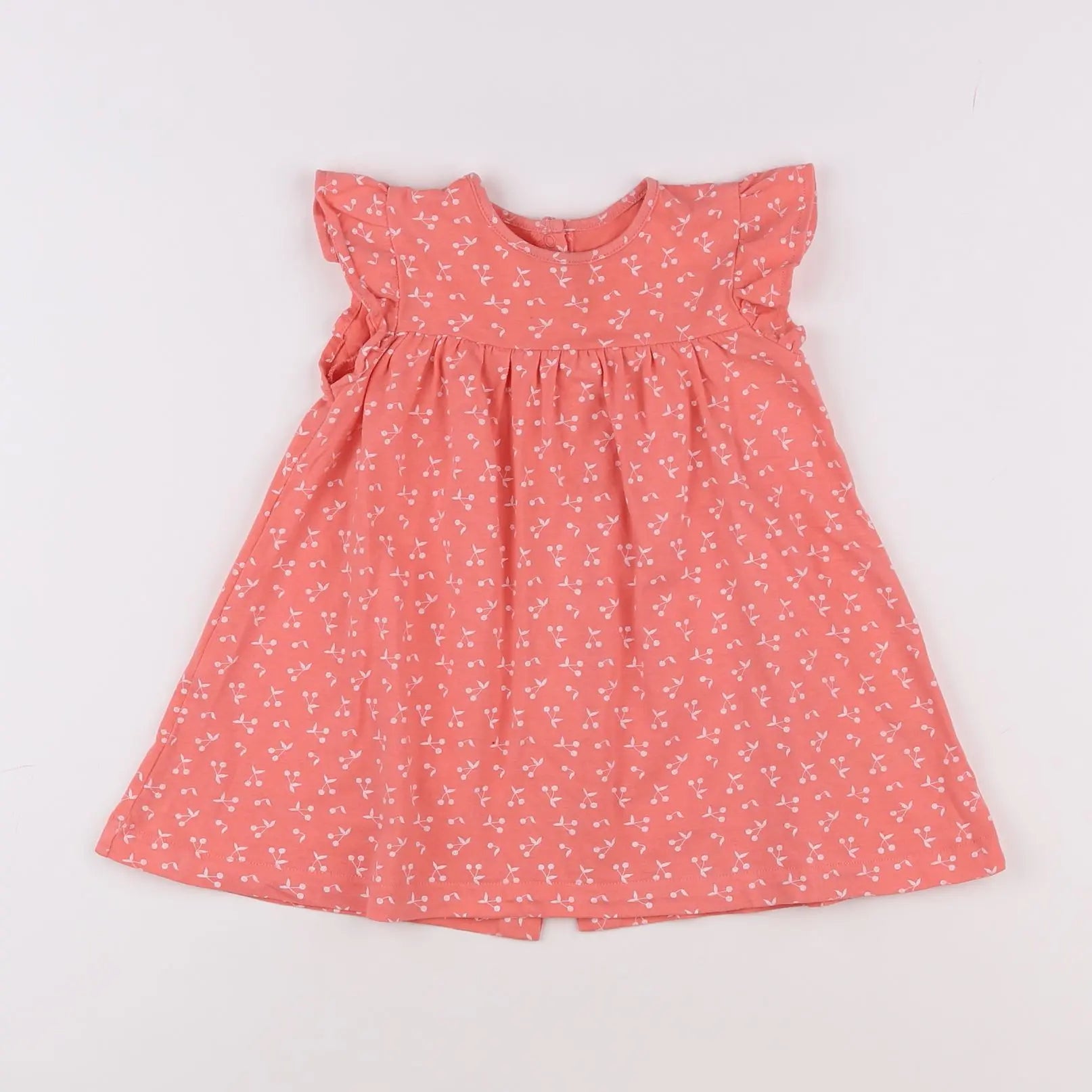 Vertbaudet - robe rose, blanc - 2 ans
