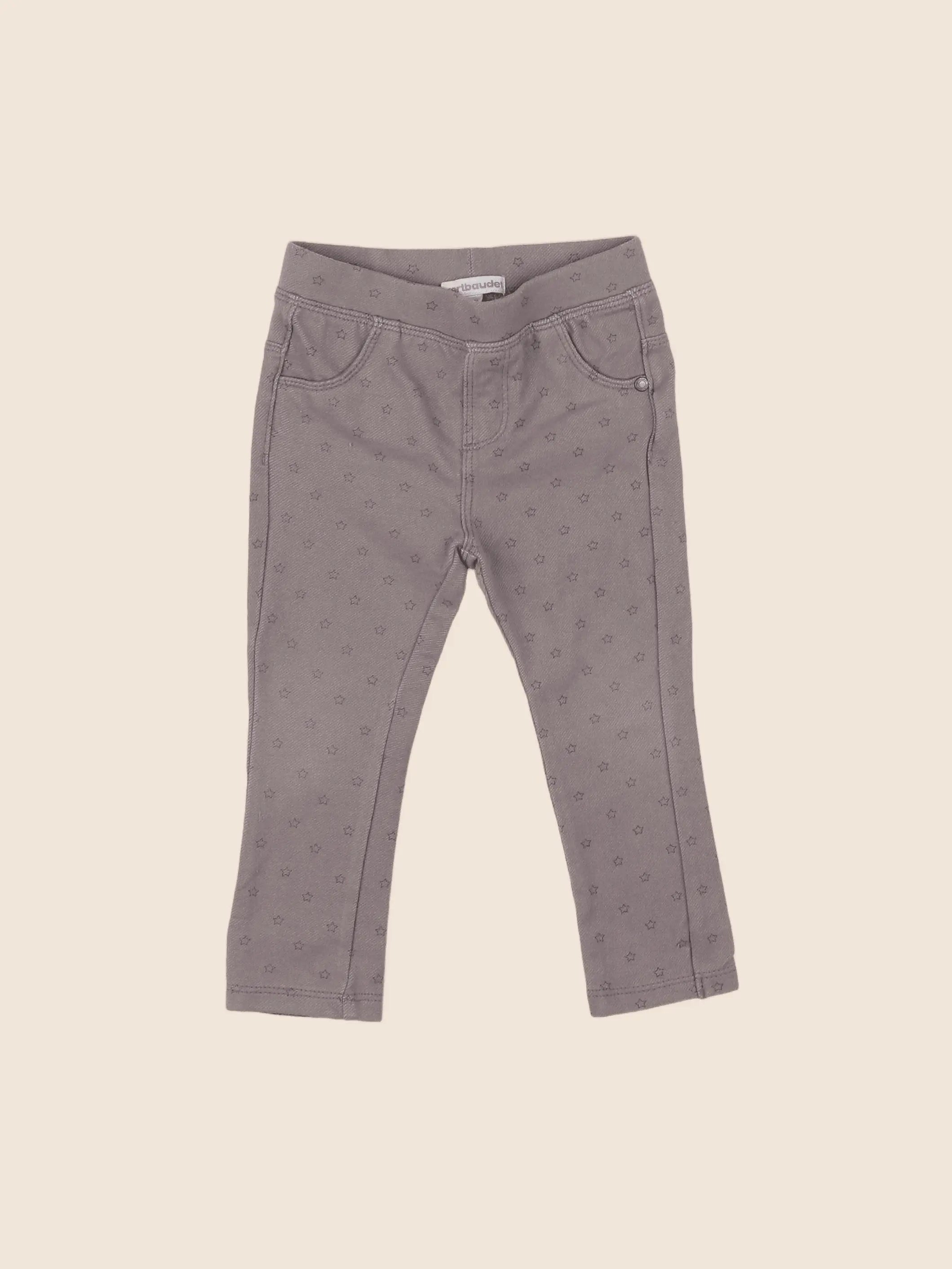 Vertbaudet - jegging gris - 12 mois