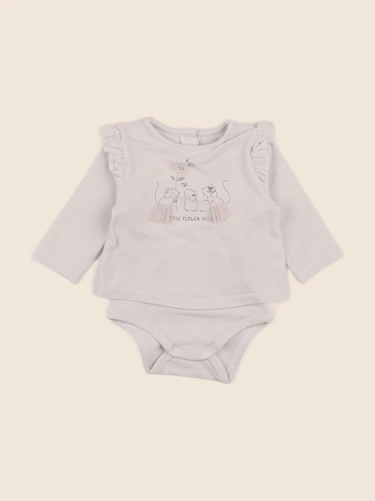Vertbaudet - body tee-shirt beige - 3 mois