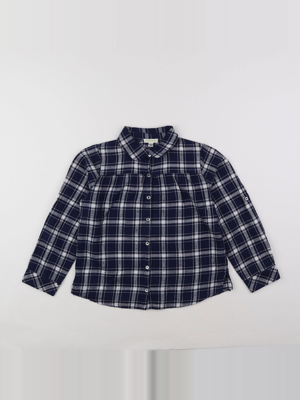 Vertbaudet - chemise bleu, blanc - 8 ans