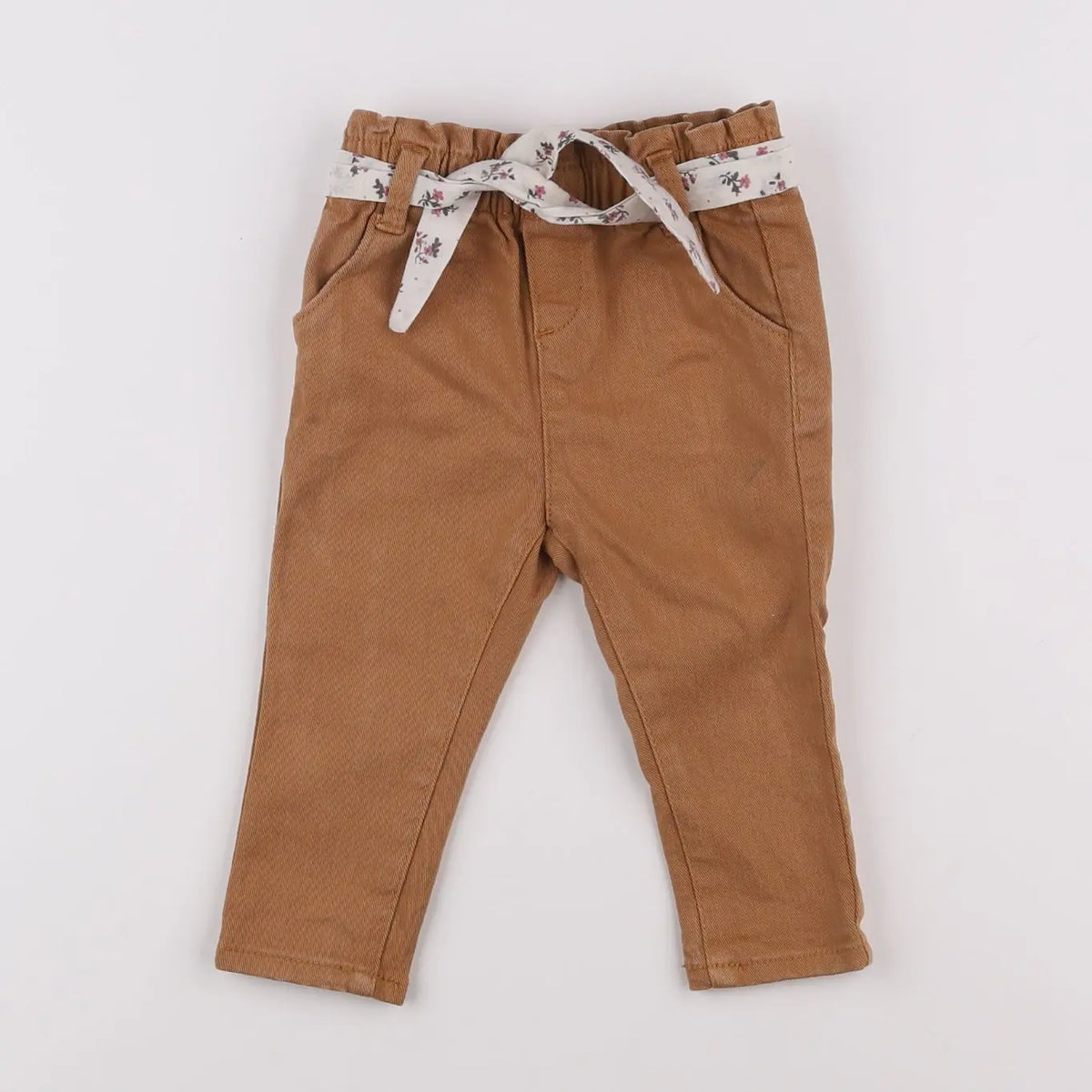 Vertbaudet - pantalon marron - 12 mois