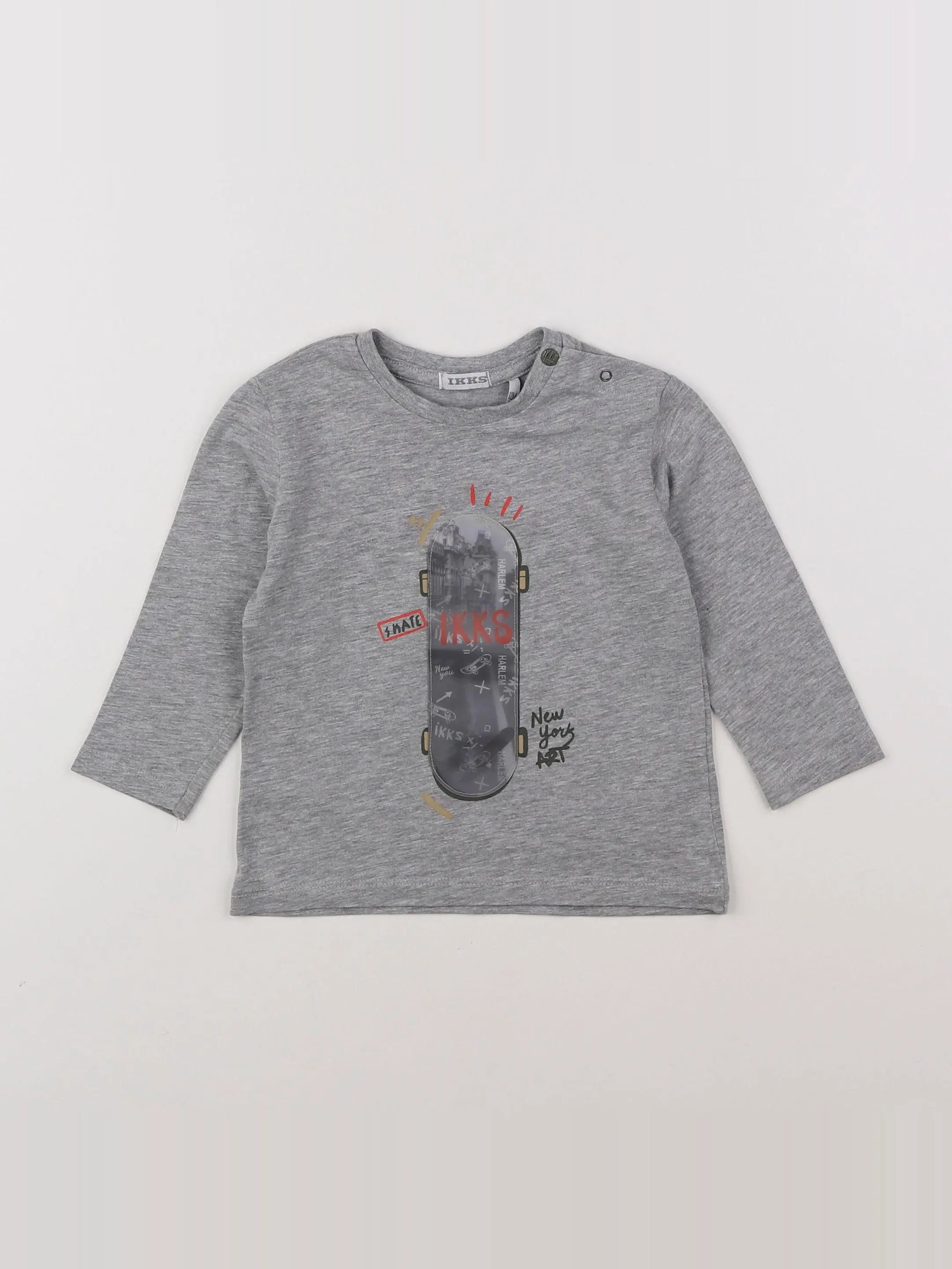 IKKS - tee-shirt gris - 12 mois