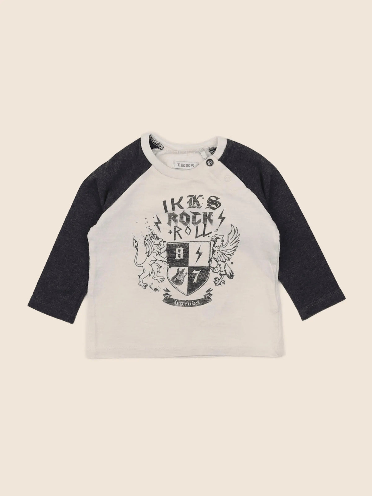 IKKS - tee-shirt beige, gris - 6 mois