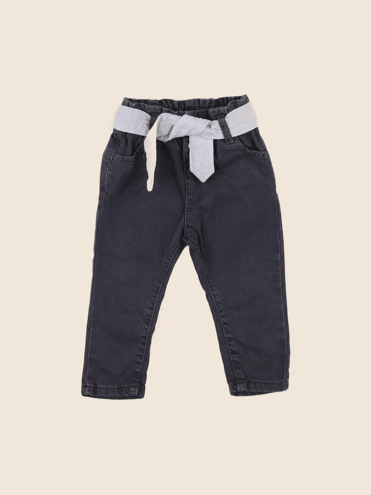 Vertbaudet - jean gris - 9 mois