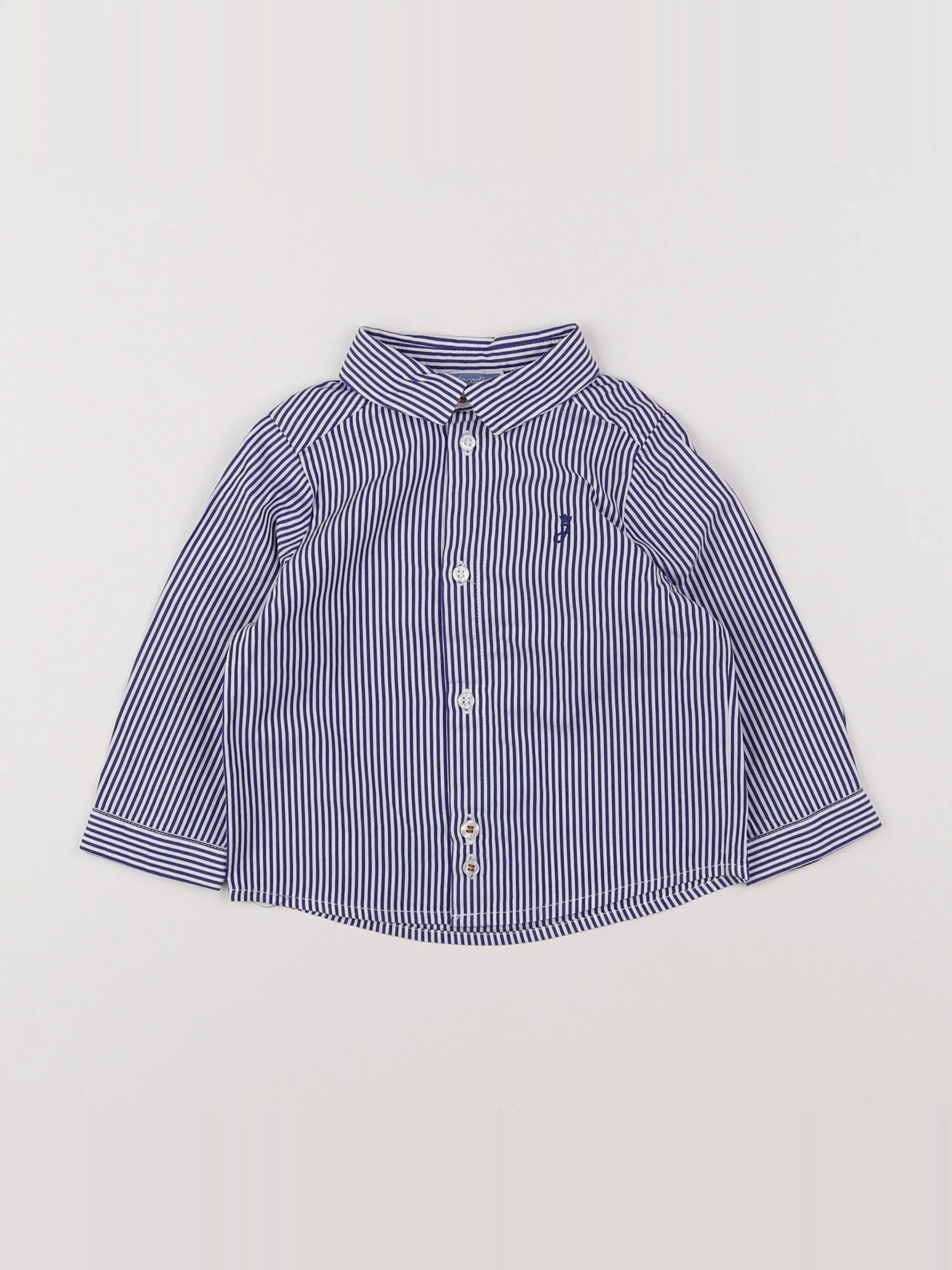 Jacadi - chemise bleu - 12 mois