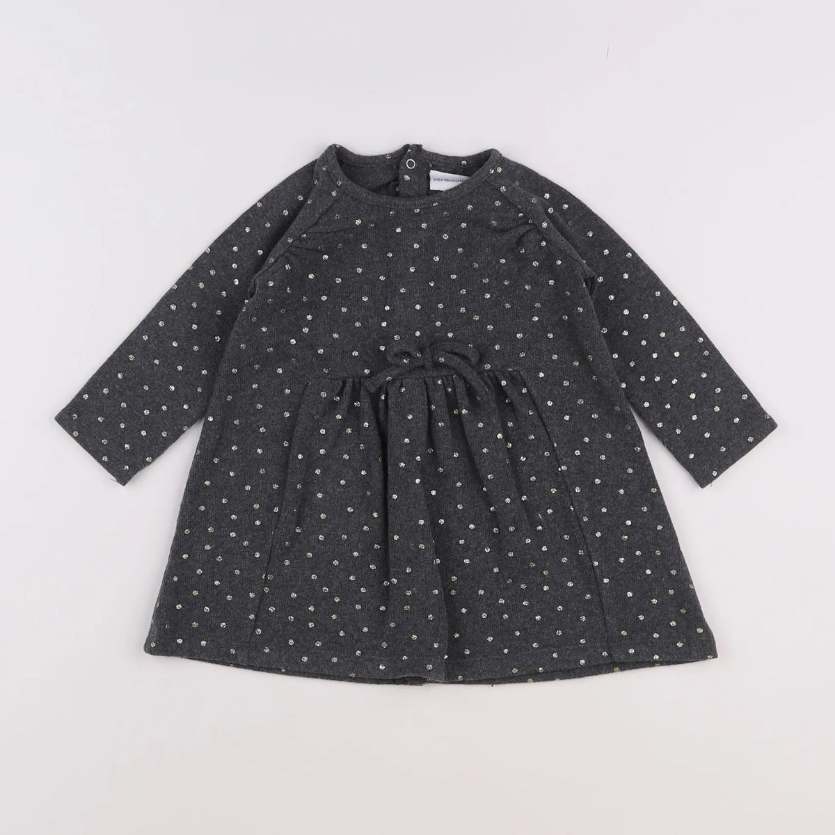 Vertbaudet - robe gris - 18 mois