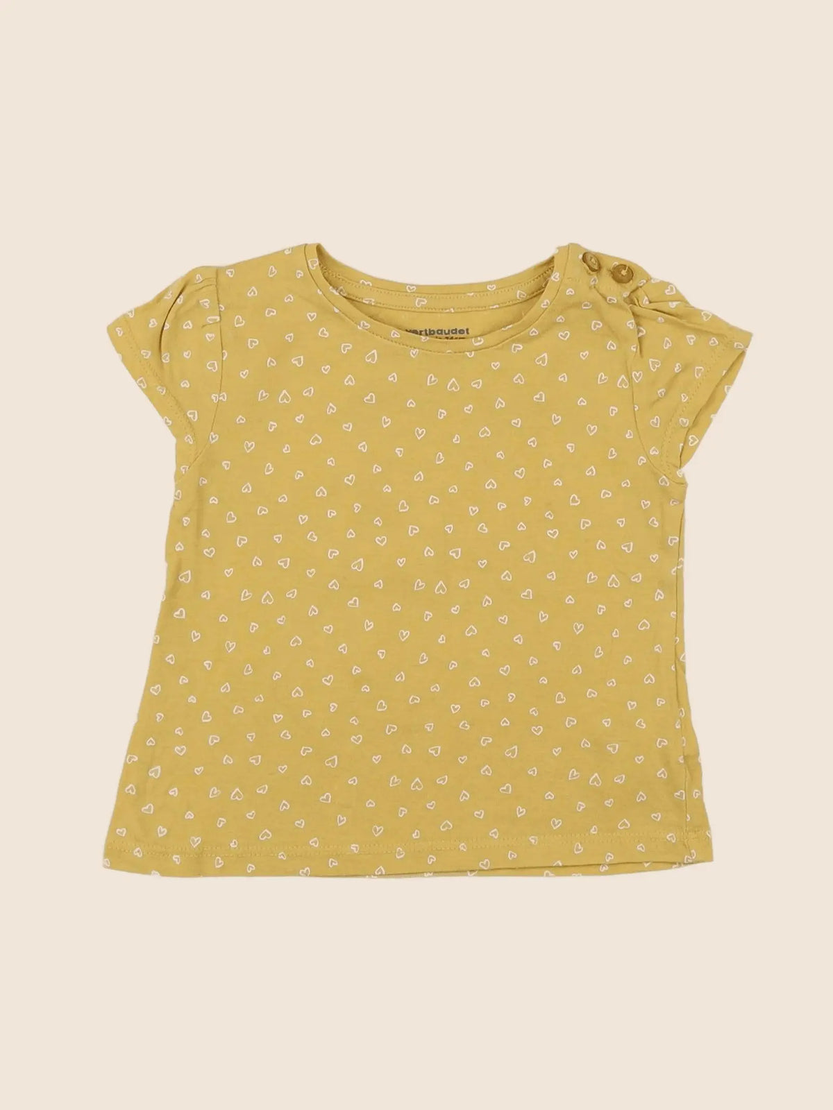 Vertbaudet - tee-shirt jaune - 12 mois