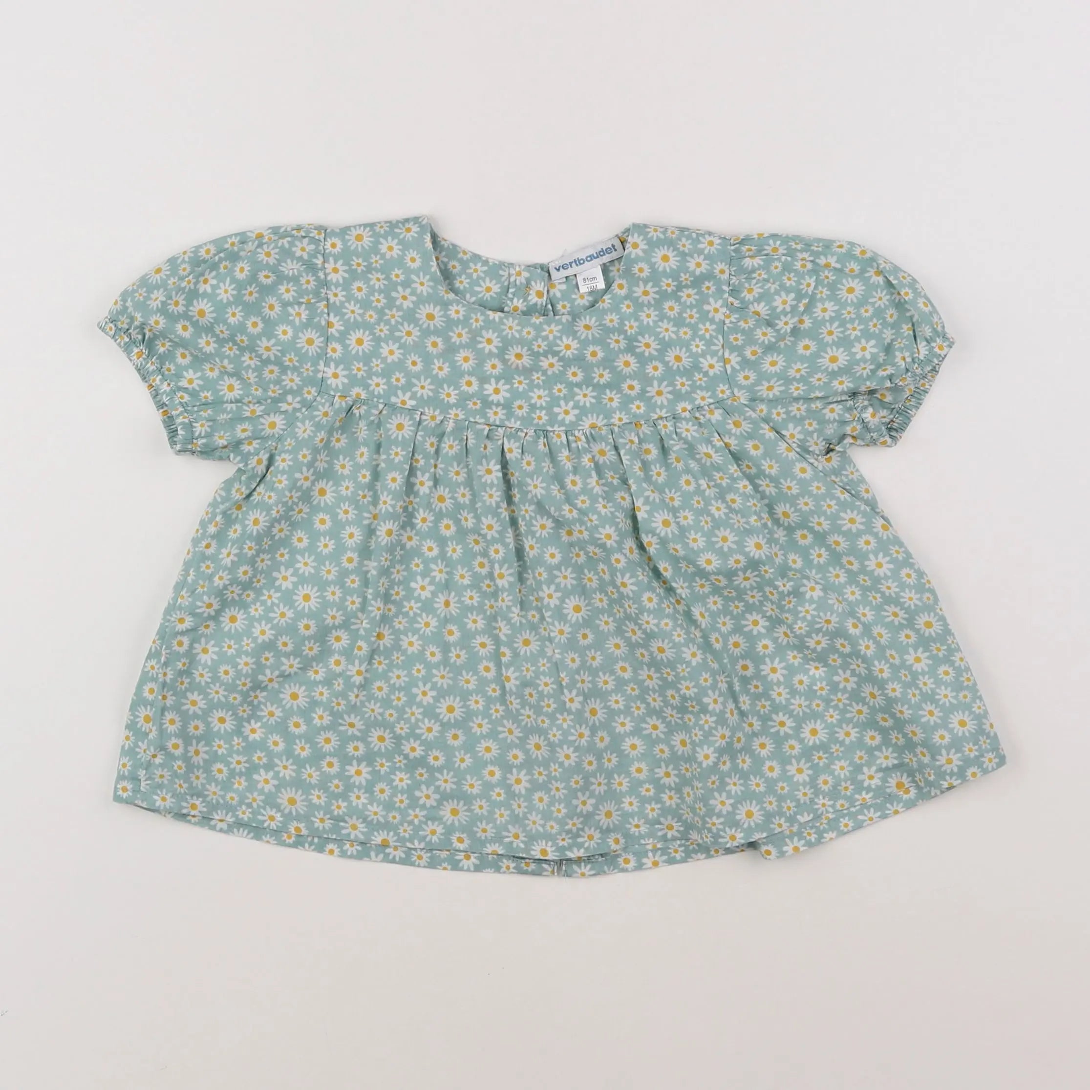 Vertbaudet - robe vert - 18 mois