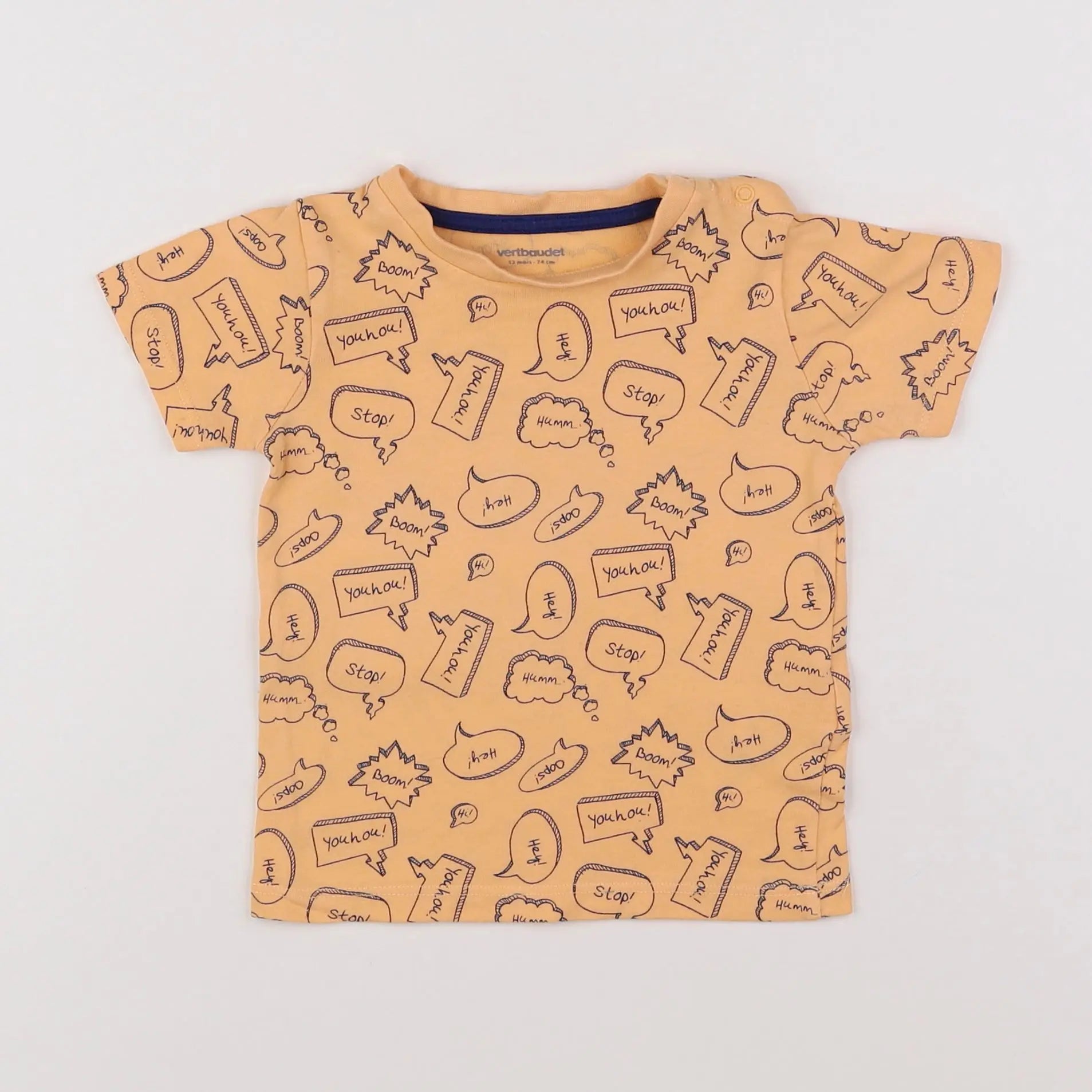 Vertbaudet - tee-shirt orange - 12 mois