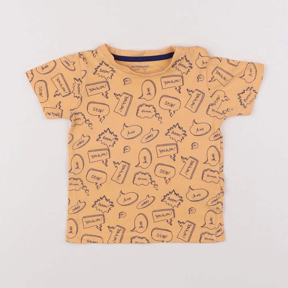 Vertbaudet - tee-shirt orange - 12 mois