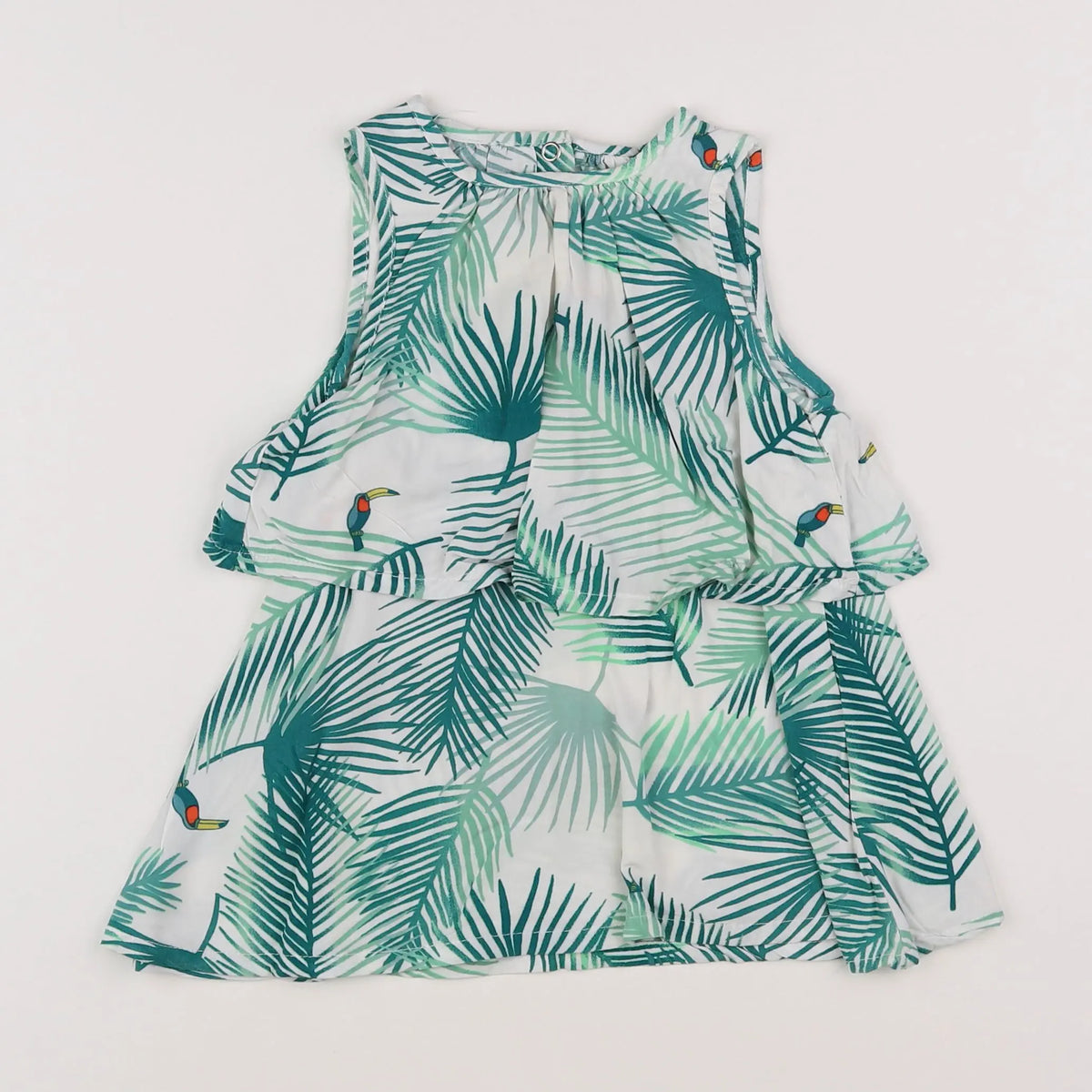 Vertbaudet - robe vert - 18 mois