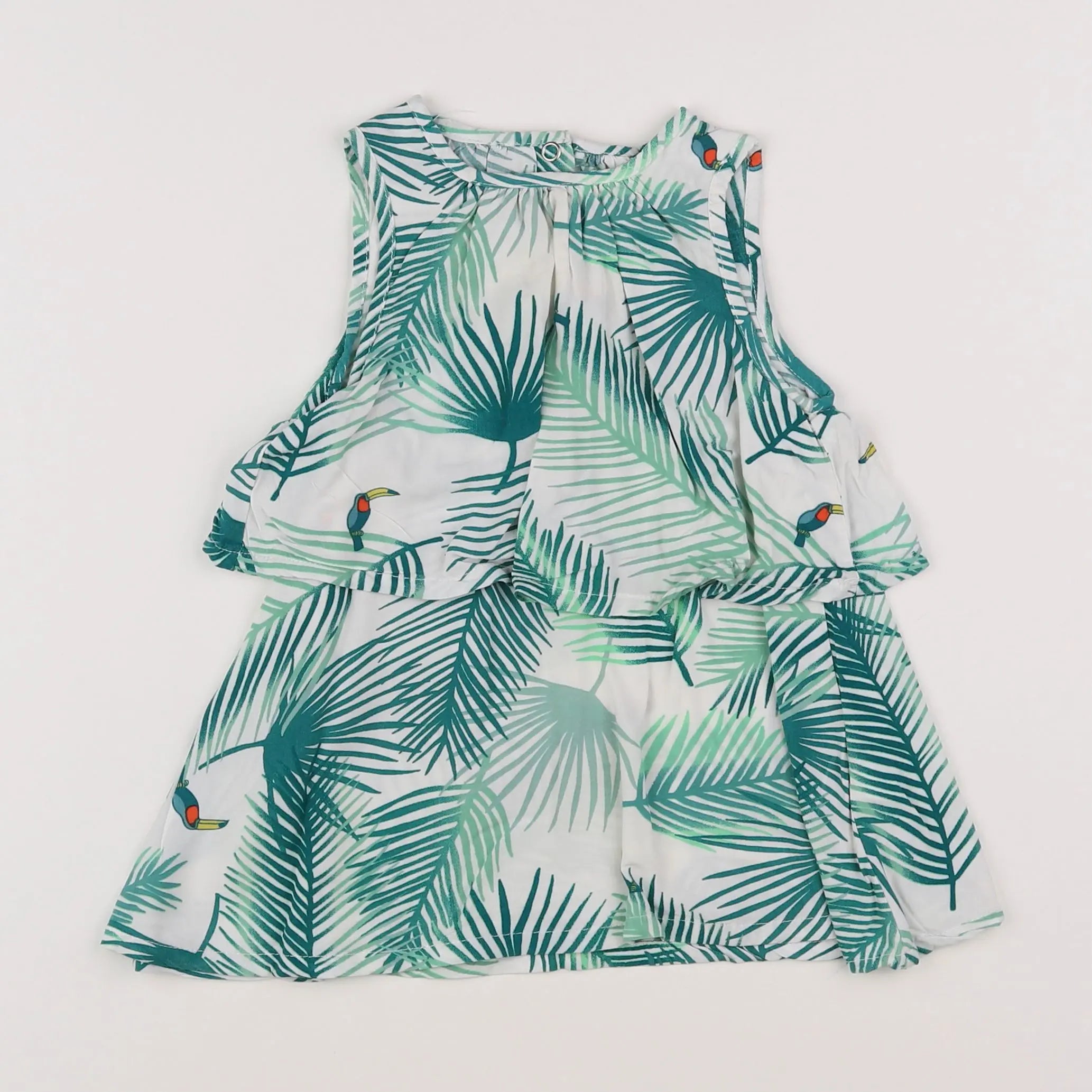 Vertbaudet - robe vert - 18 mois