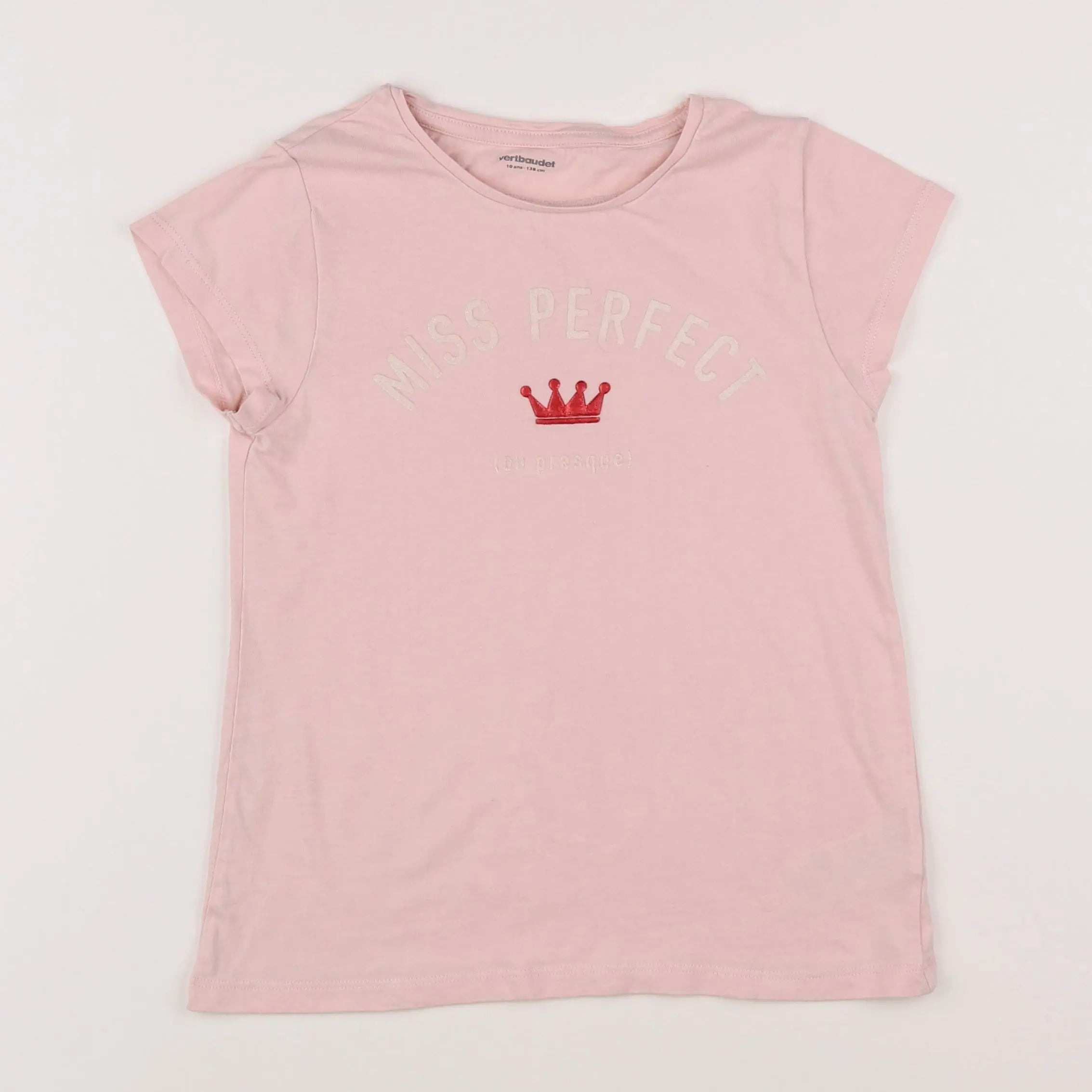 Vertbaudet - tee-shirt rose - 10 ans