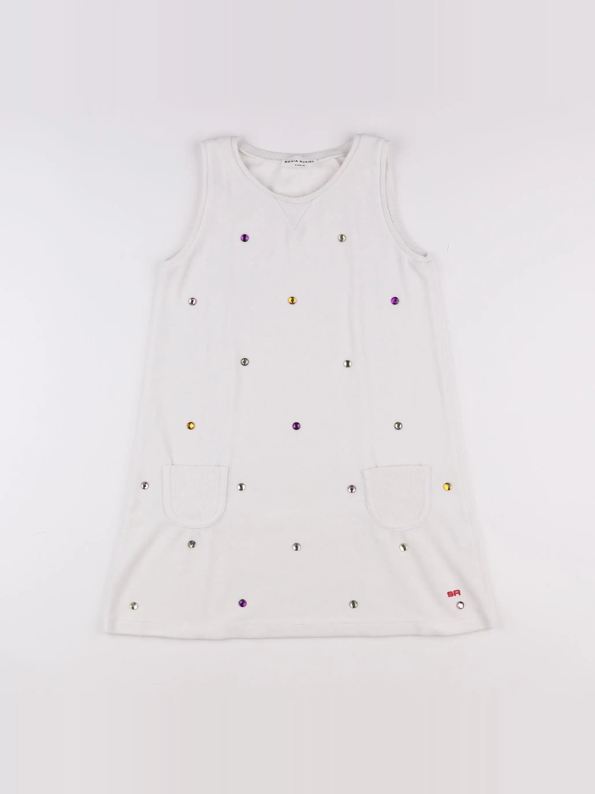 Sonia Rykiel - robe blanc, argent - 10 ans