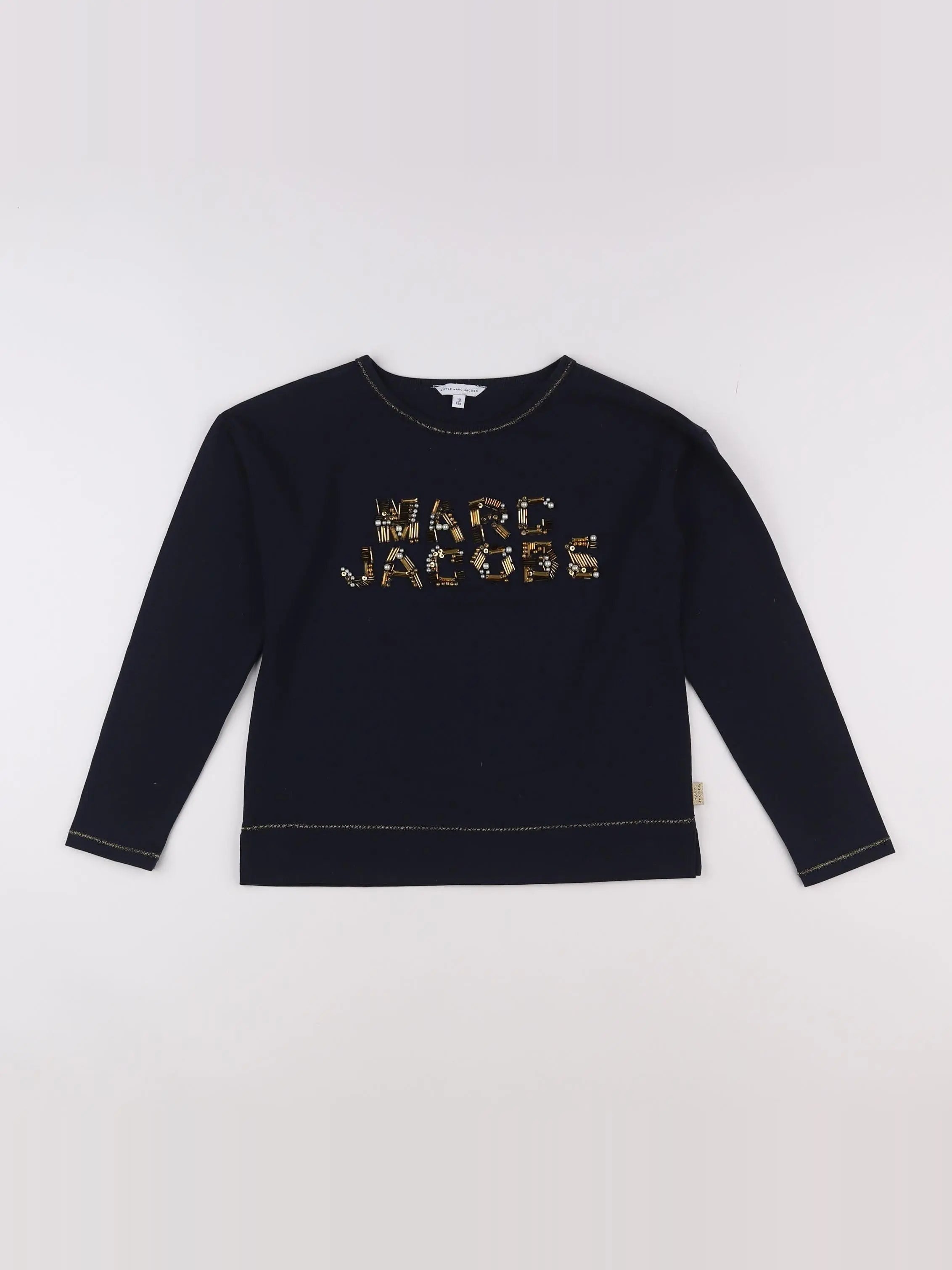 Little marc jacobs - tee-shirt bleu, or - 10 ans