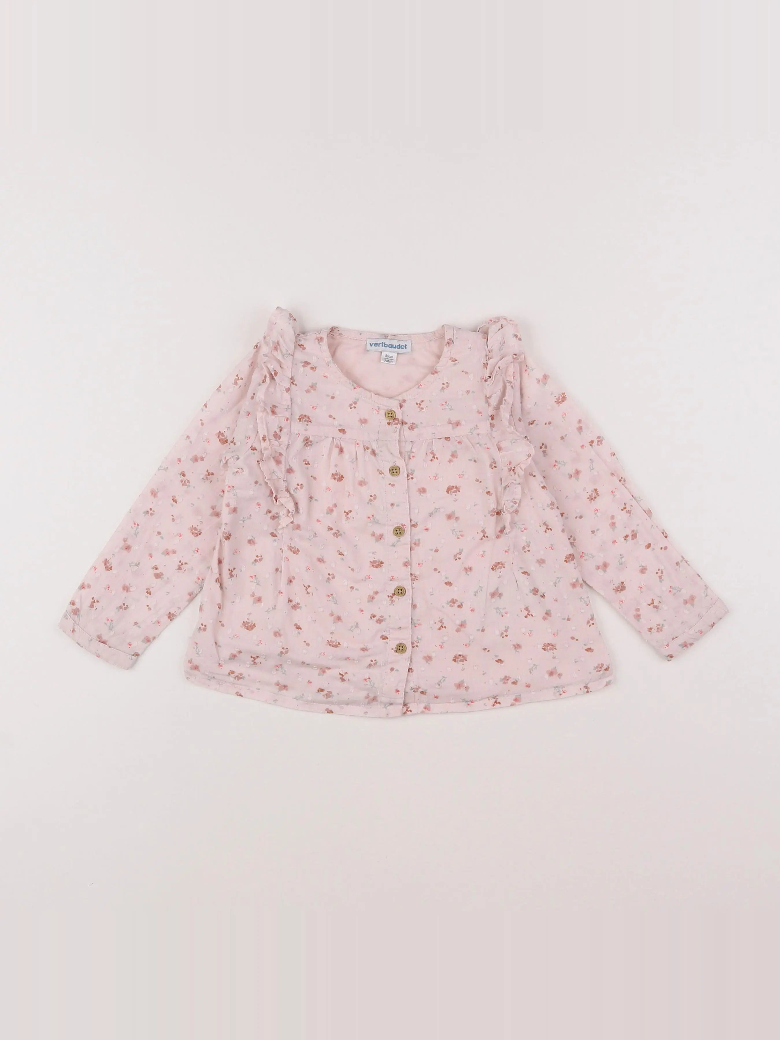 Vertbaudet - blouse rose - 2 ans