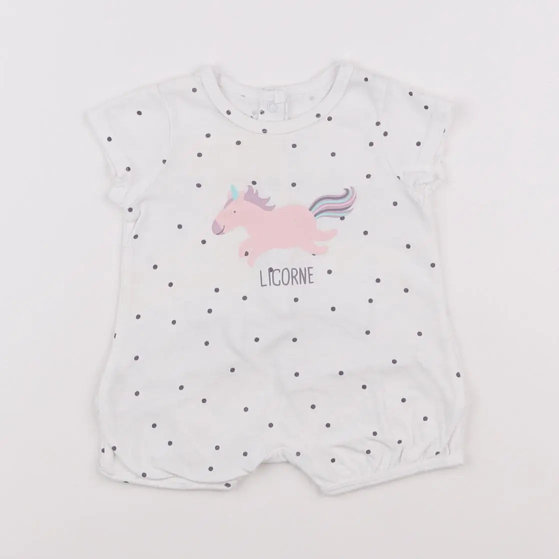 Vertbaudet - pyjama coton blanc - 1 mois