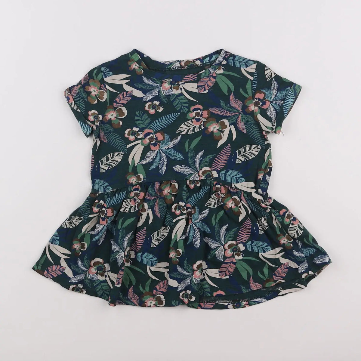 Vertbaudet - robe vert - 2 ans