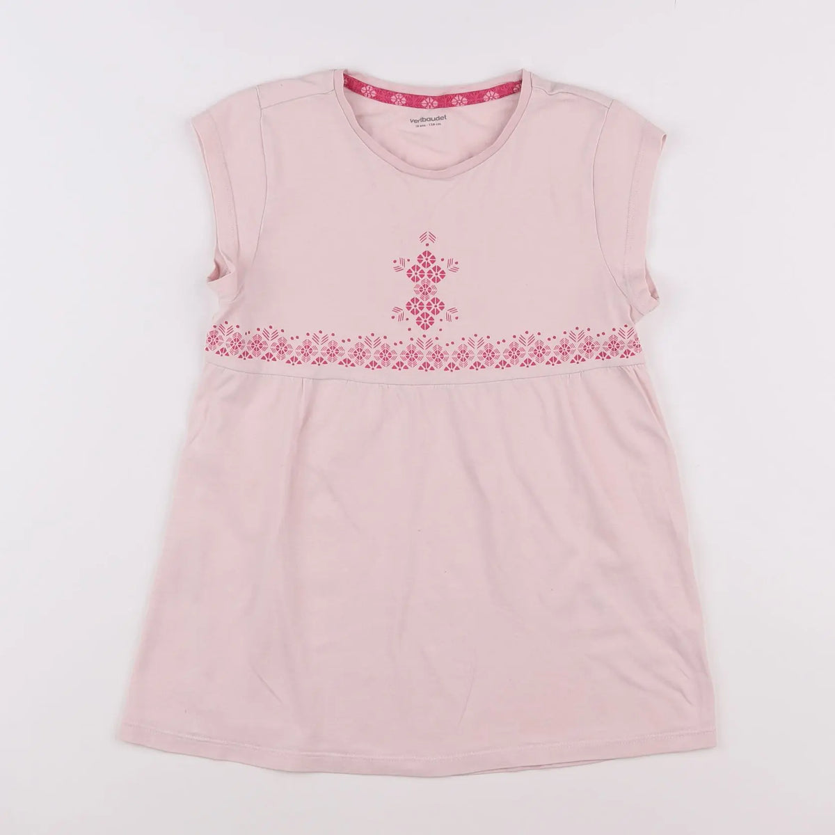 Vertbaudet - tee-shirt rose - 10 ans