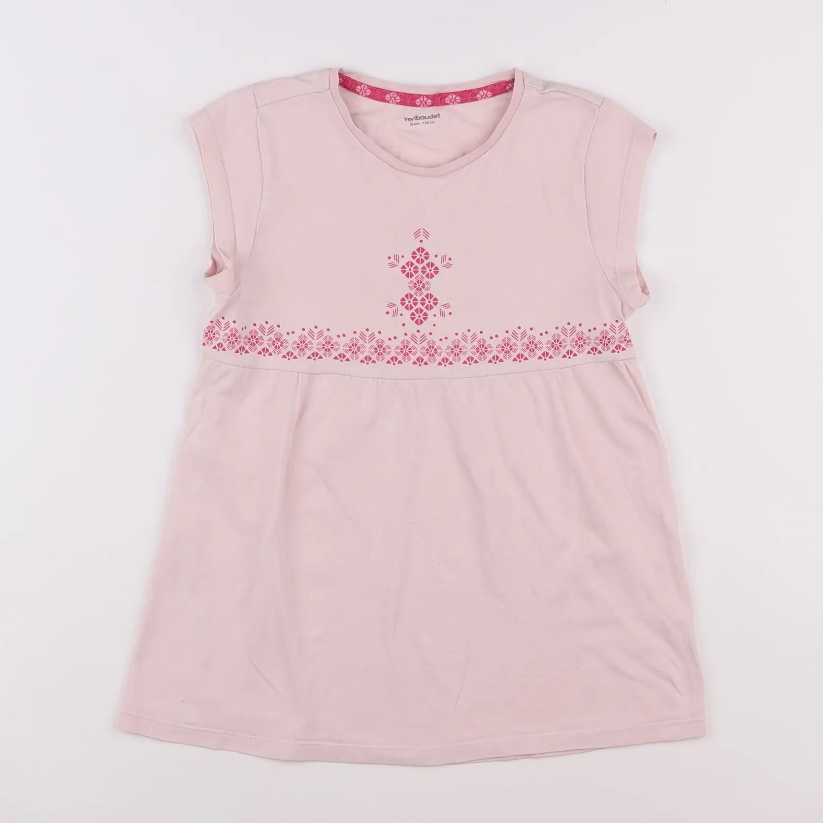 Vertbaudet - tee-shirt rose - 10 ans