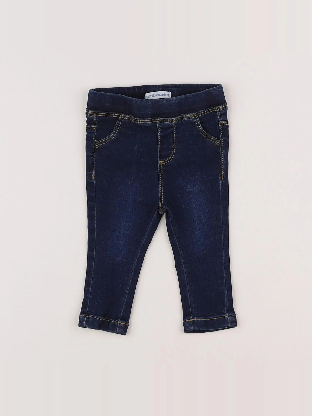 Vertbaudet - jegging bleu - 6 mois