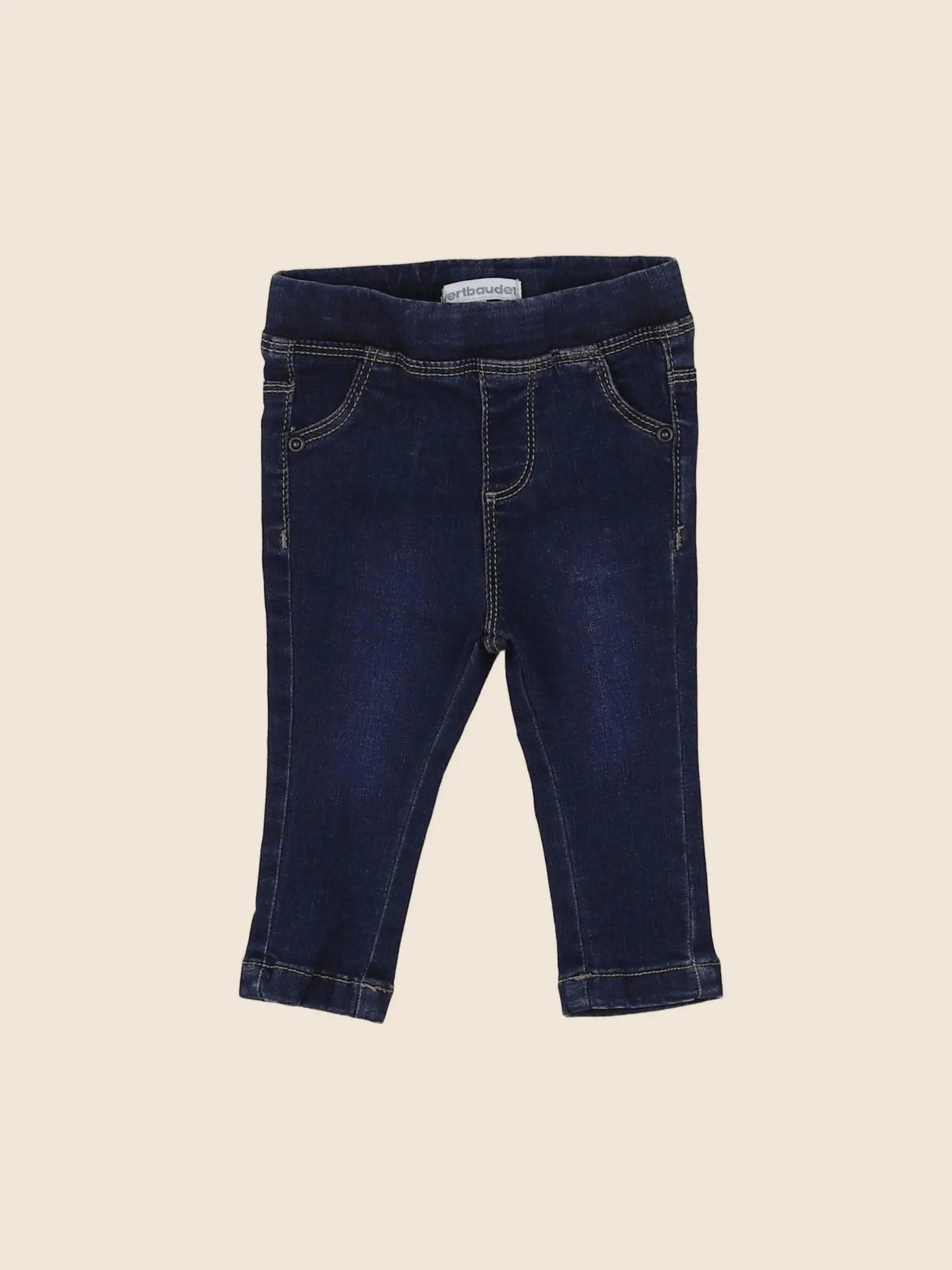 Vertbaudet - jegging bleu - 6 mois