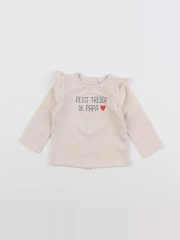 Vertbaudet - tee-shirt rose - 6 mois