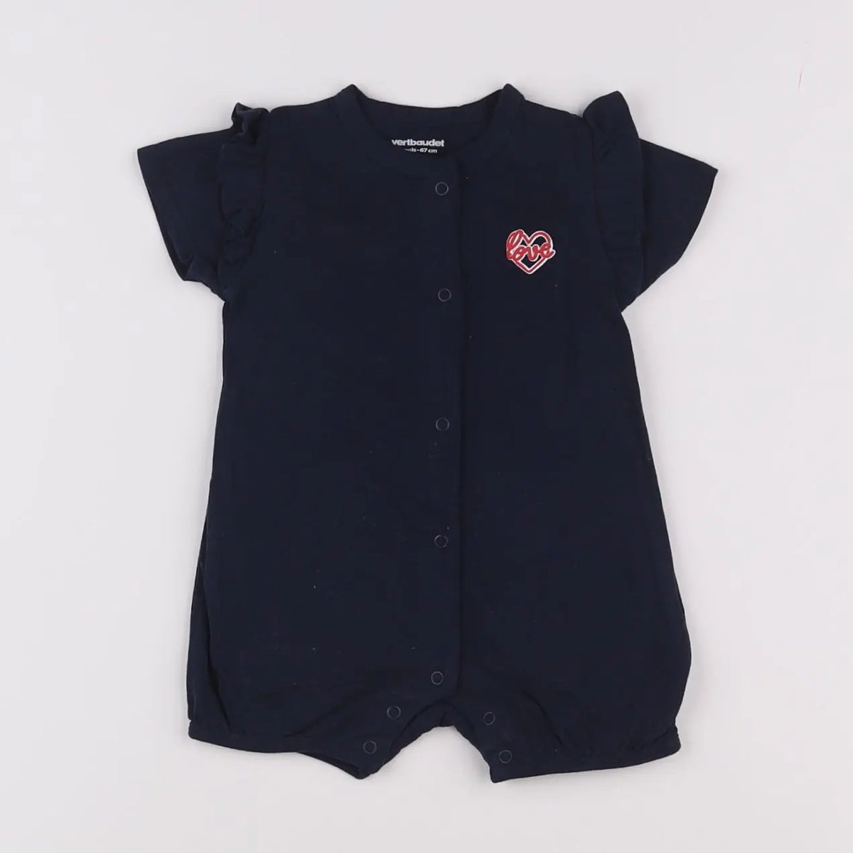 Vertbaudet - combinaison bleu - 6 mois