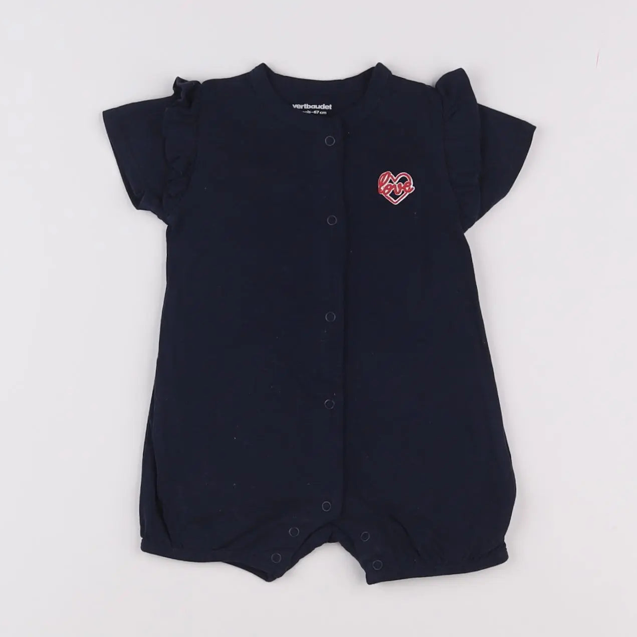 Vertbaudet - combinaison bleu - 6 mois