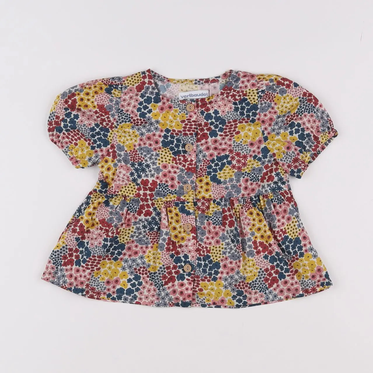 Vertbaudet - blouse multicolore - 9 mois