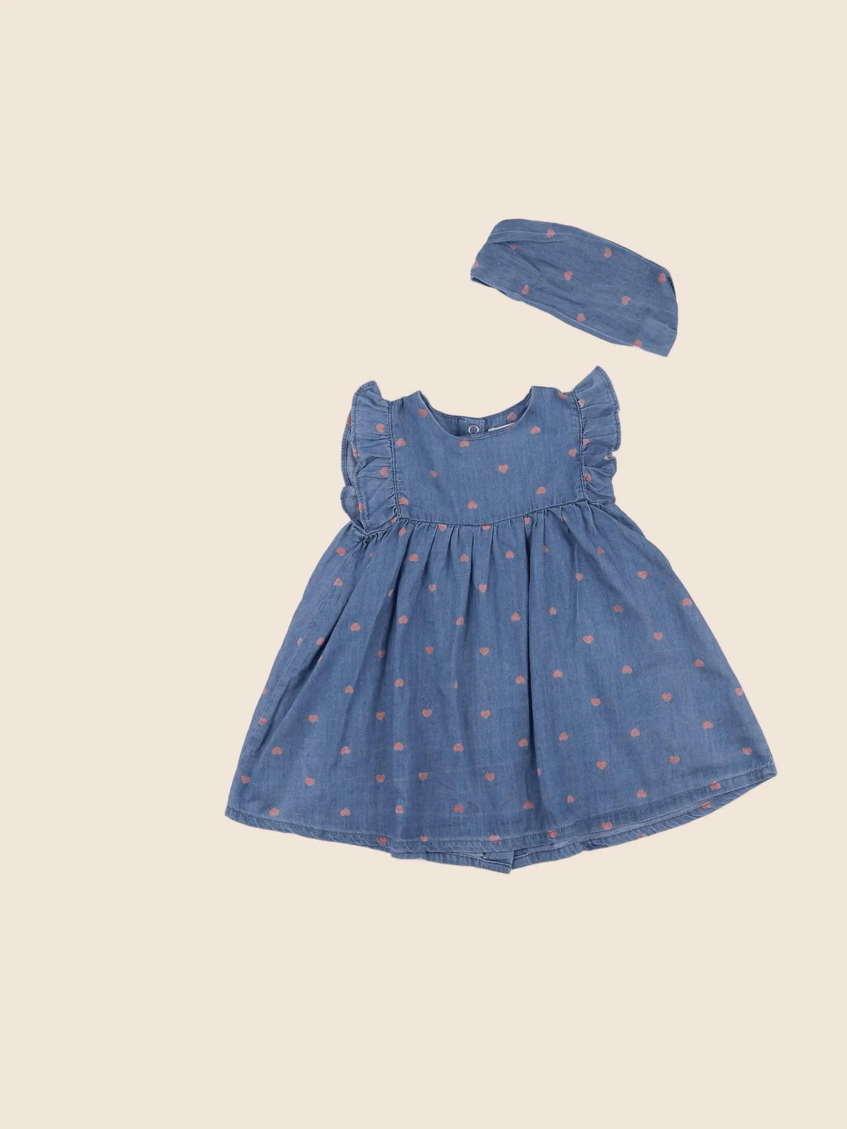 Vertbaudet - robe bleu - 12 mois