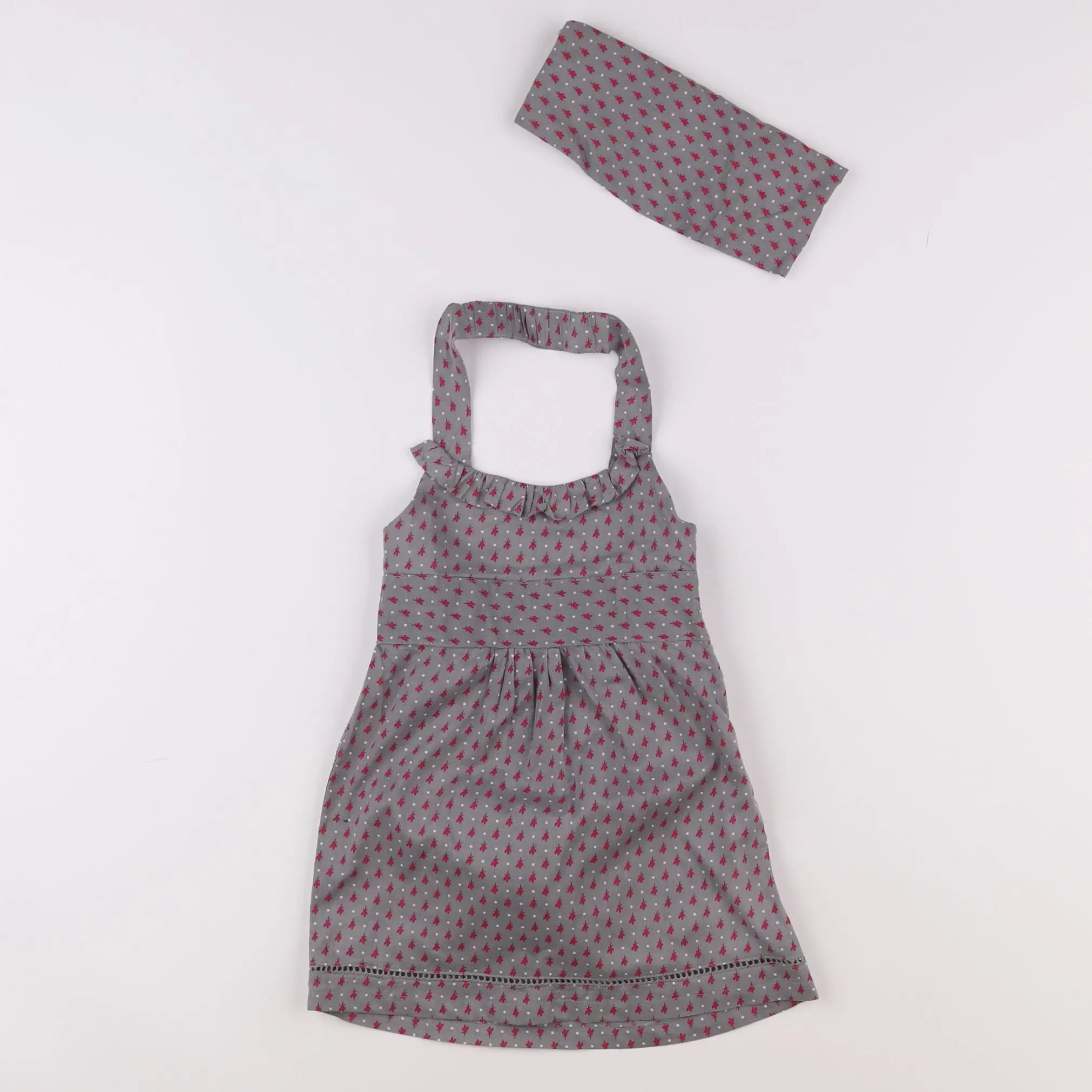 Vertbaudet - robe gris - 2 ans