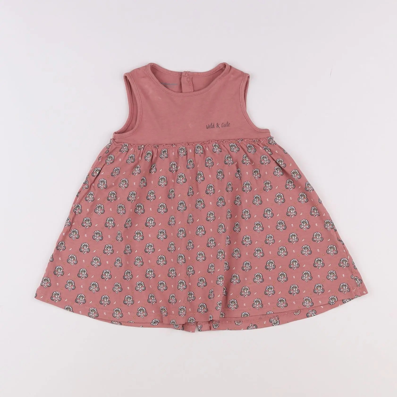 Vertbaudet - robe rose - 12 mois