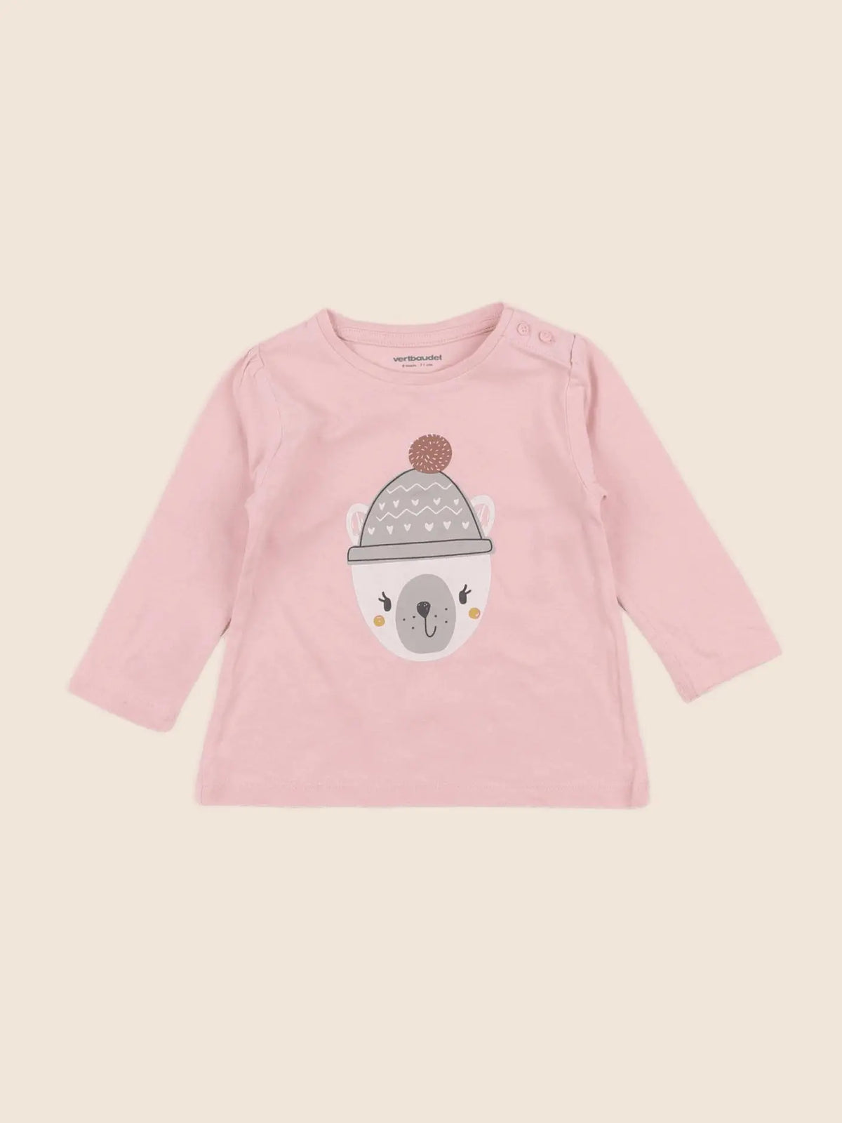Vertbaudet - tee-shirt rose - 9 mois