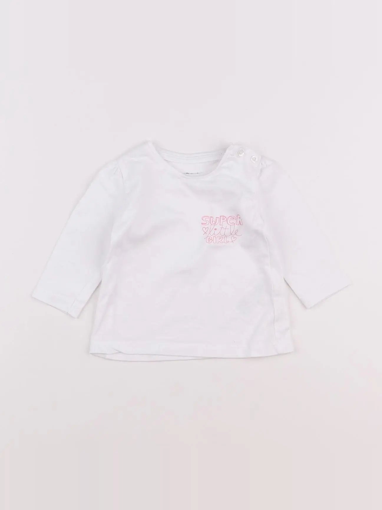 Vertbaudet - tee-shirt blanc - 3 mois